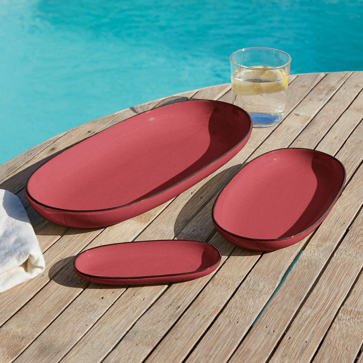 Lot de 3 plateaux de service Biarré