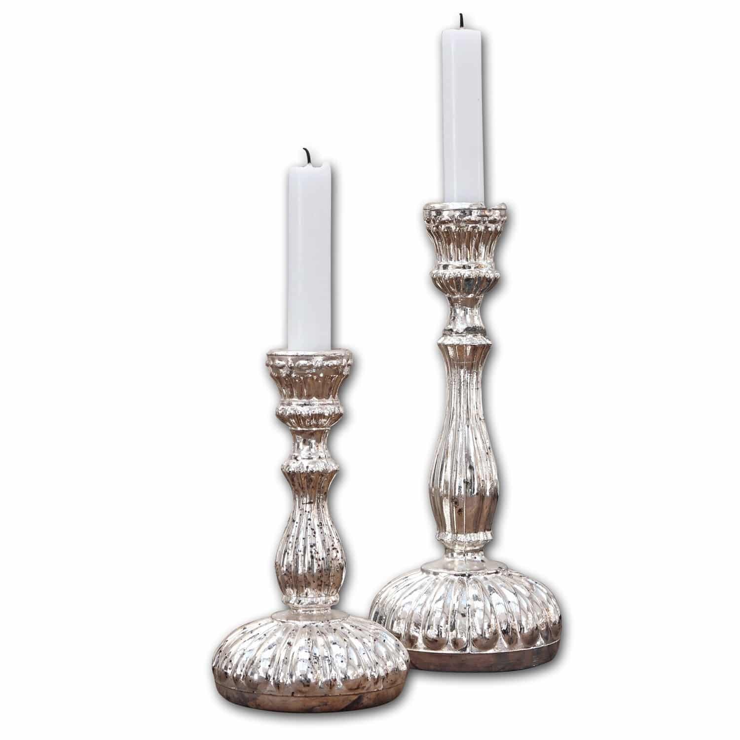 Lot de 2 bougeoirs Isalie