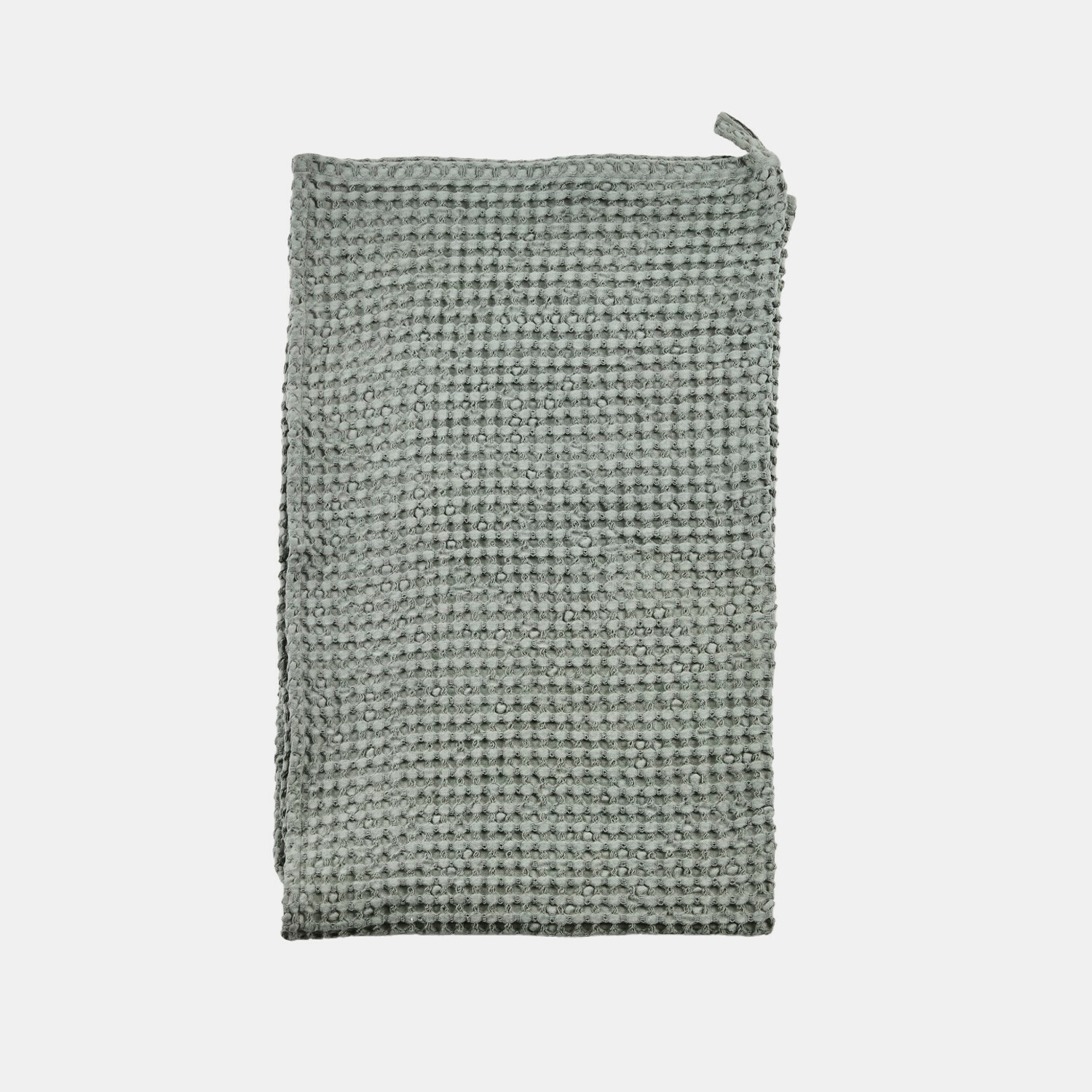 vert Serviette verte Maralei en coton gaufré, douce et absorbante pour salle de bain ou cuisine