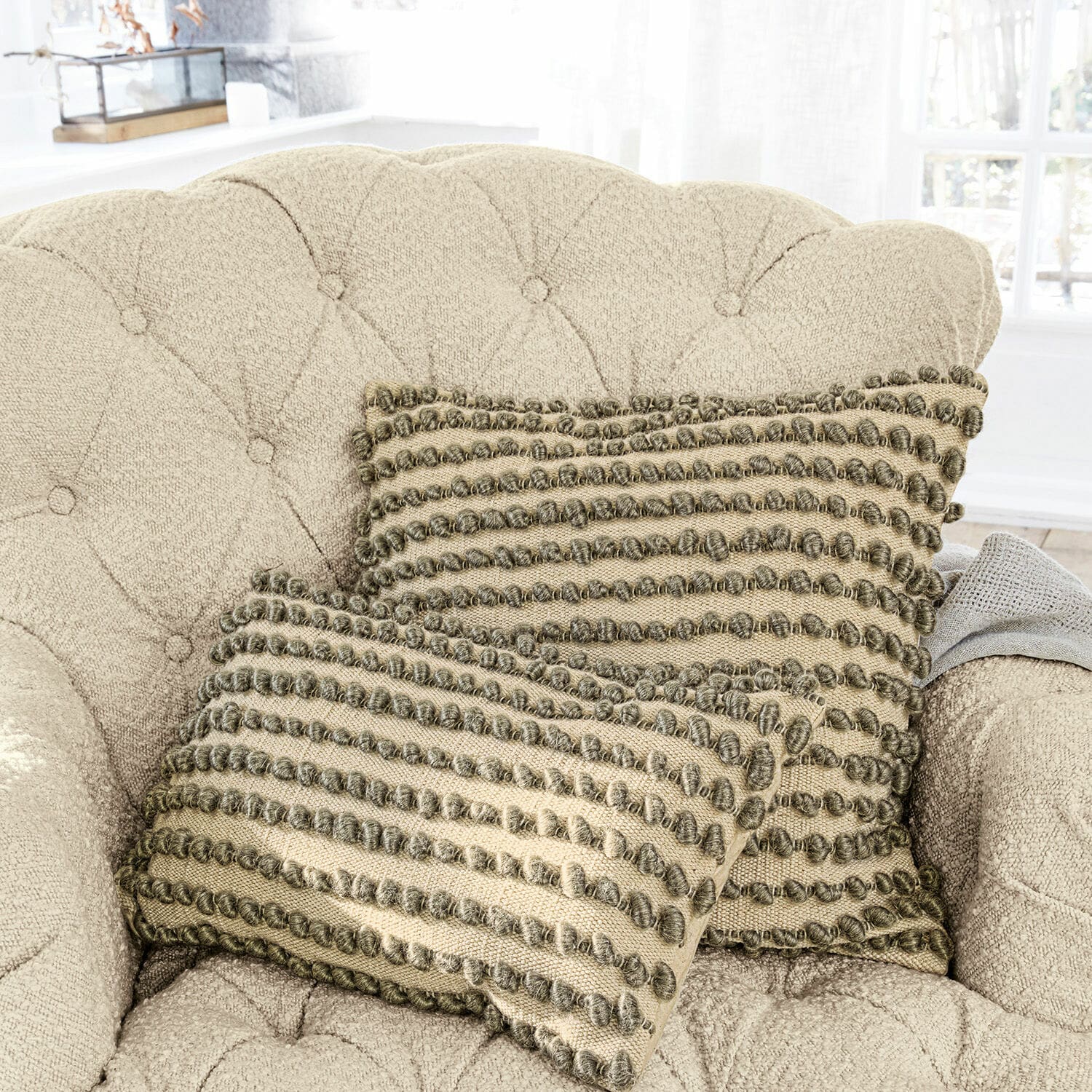 Lot de 2 housses de coussins Madien