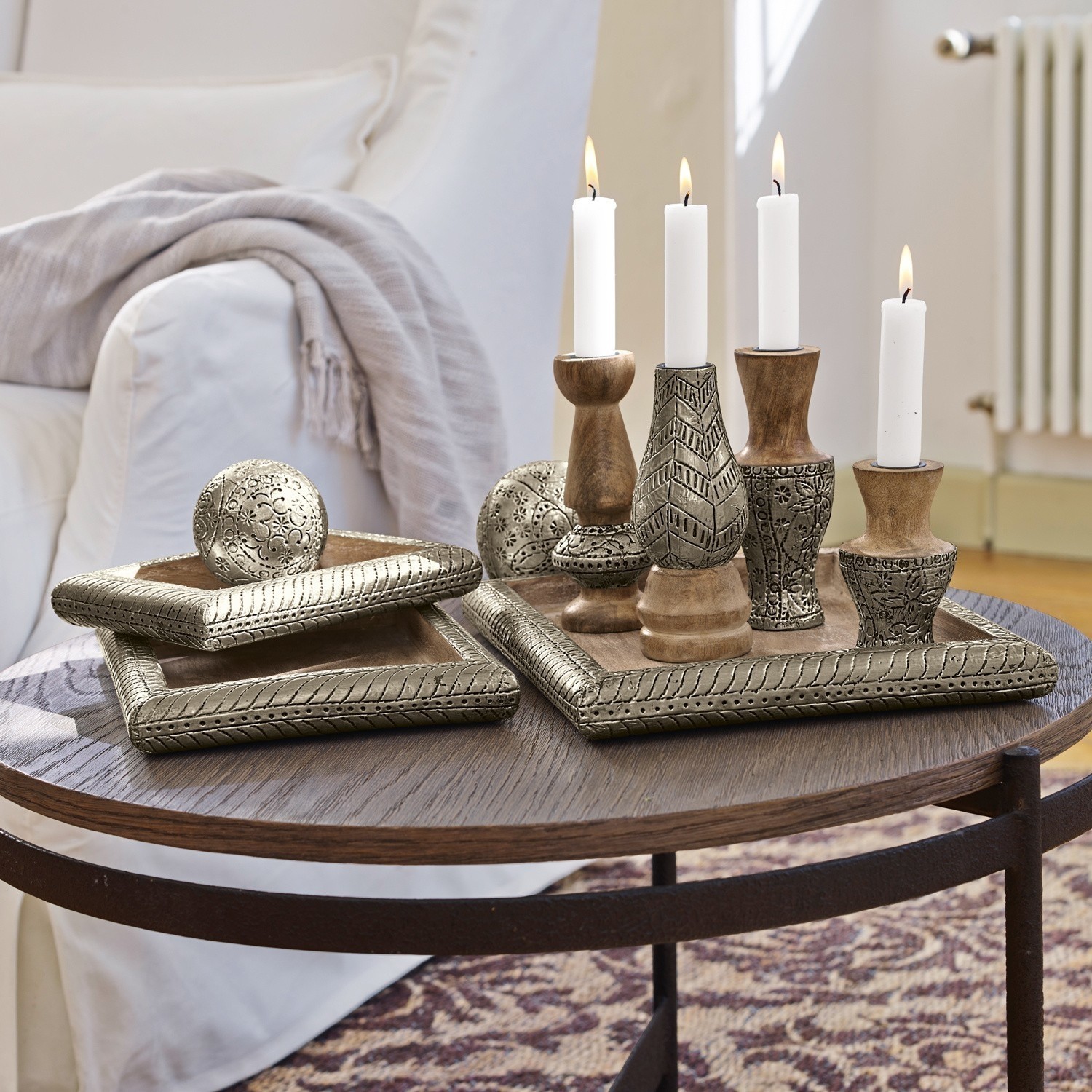 Lot de 3 plateaux Vivian