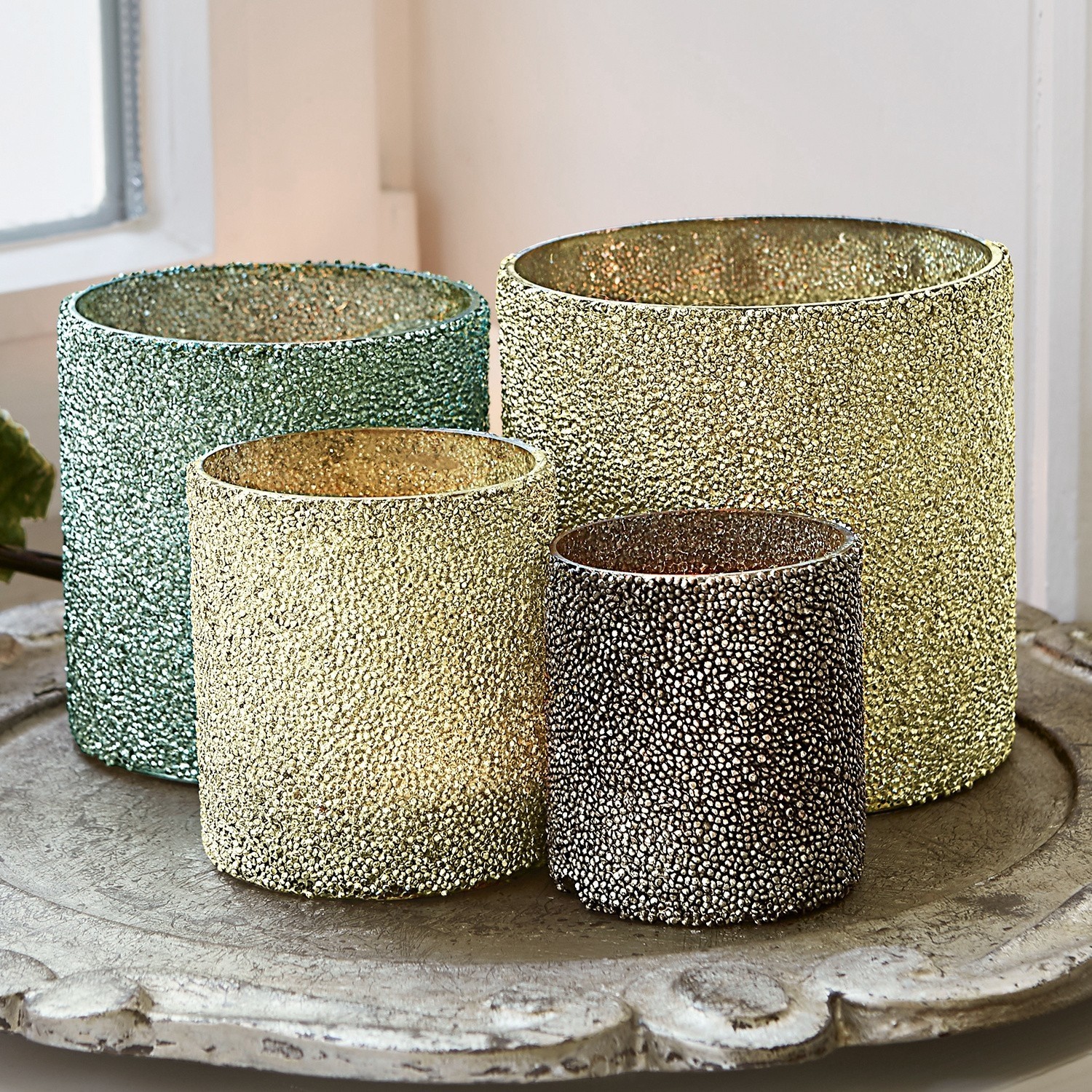 Lot de 4 photophores Colette