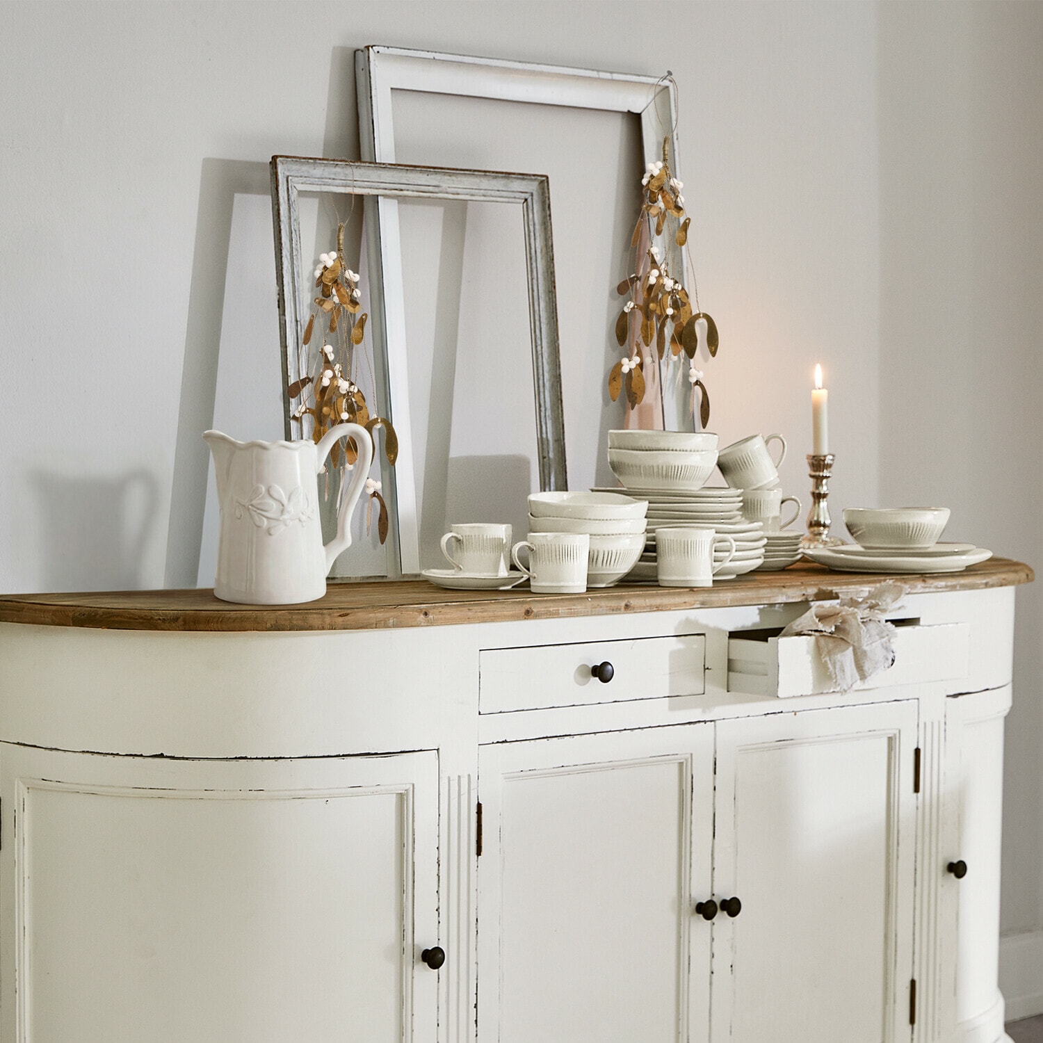 Branche de gui décorative Aurenis