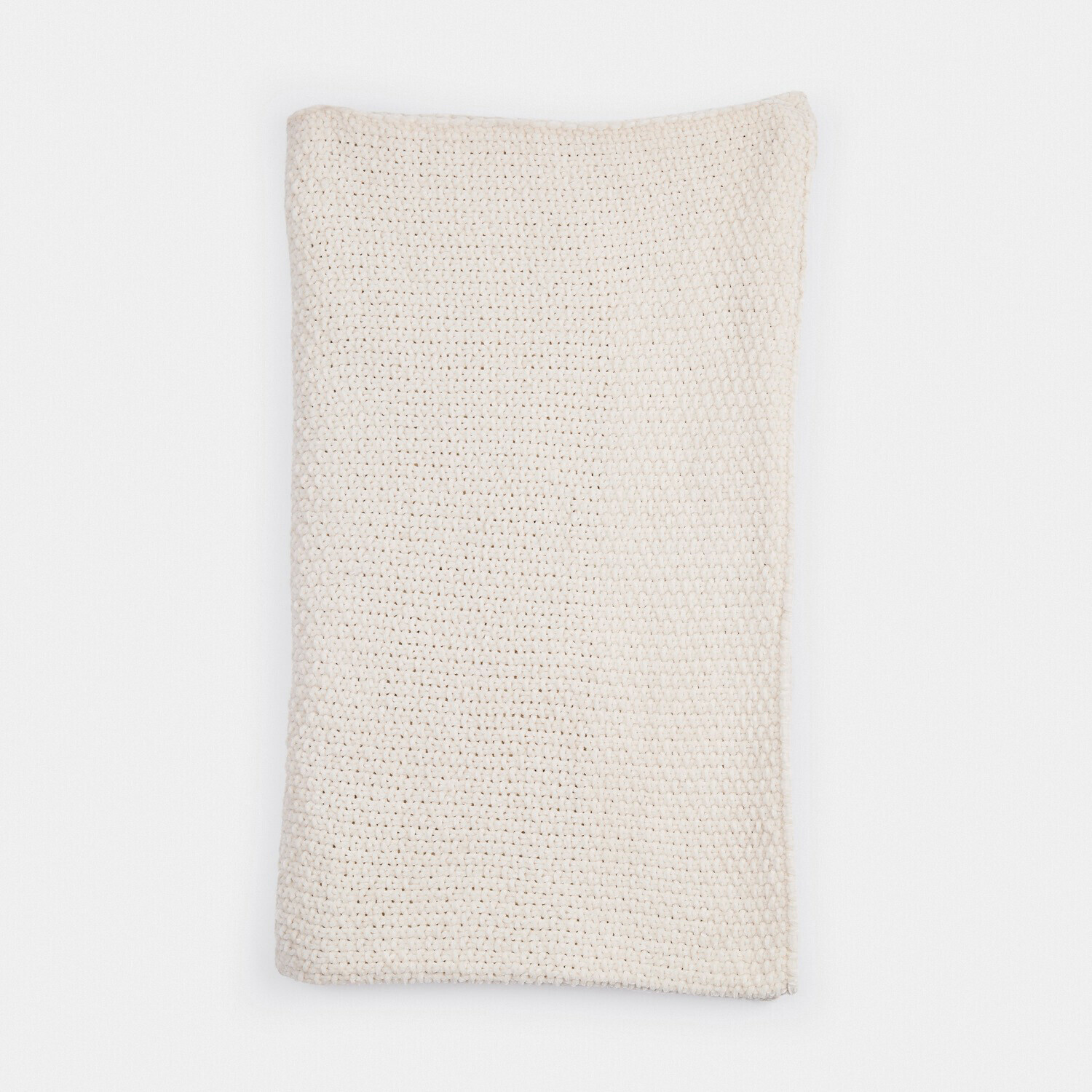 Plaid Linnet Plaid crème tricoté main en fil doux, parfait pour une ambiance chaleureuse et décoration intérieure