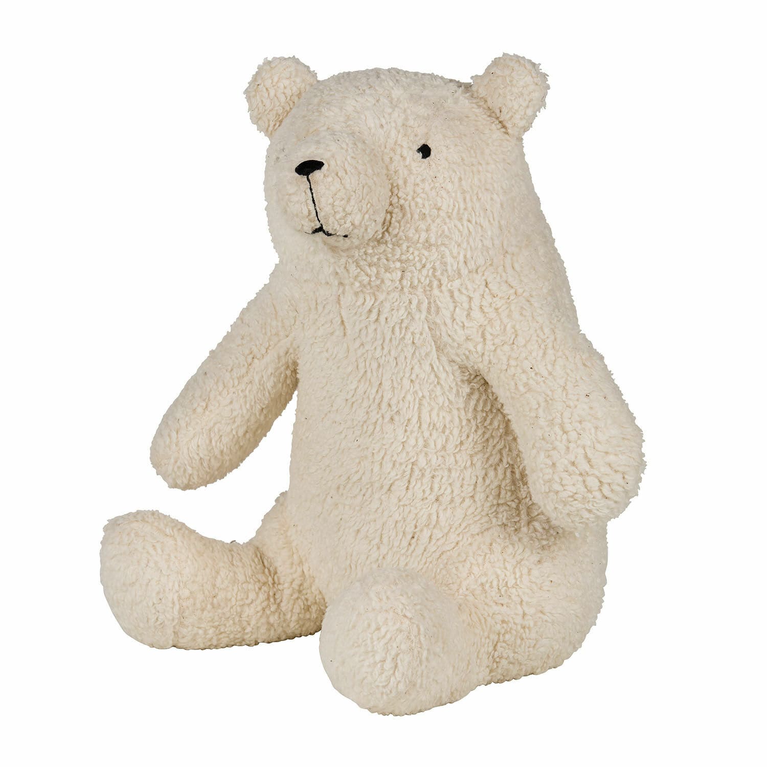 Peluche Hugo Ours en peluche doux de couleur crème, jouet pour enfants et décoration de chambre