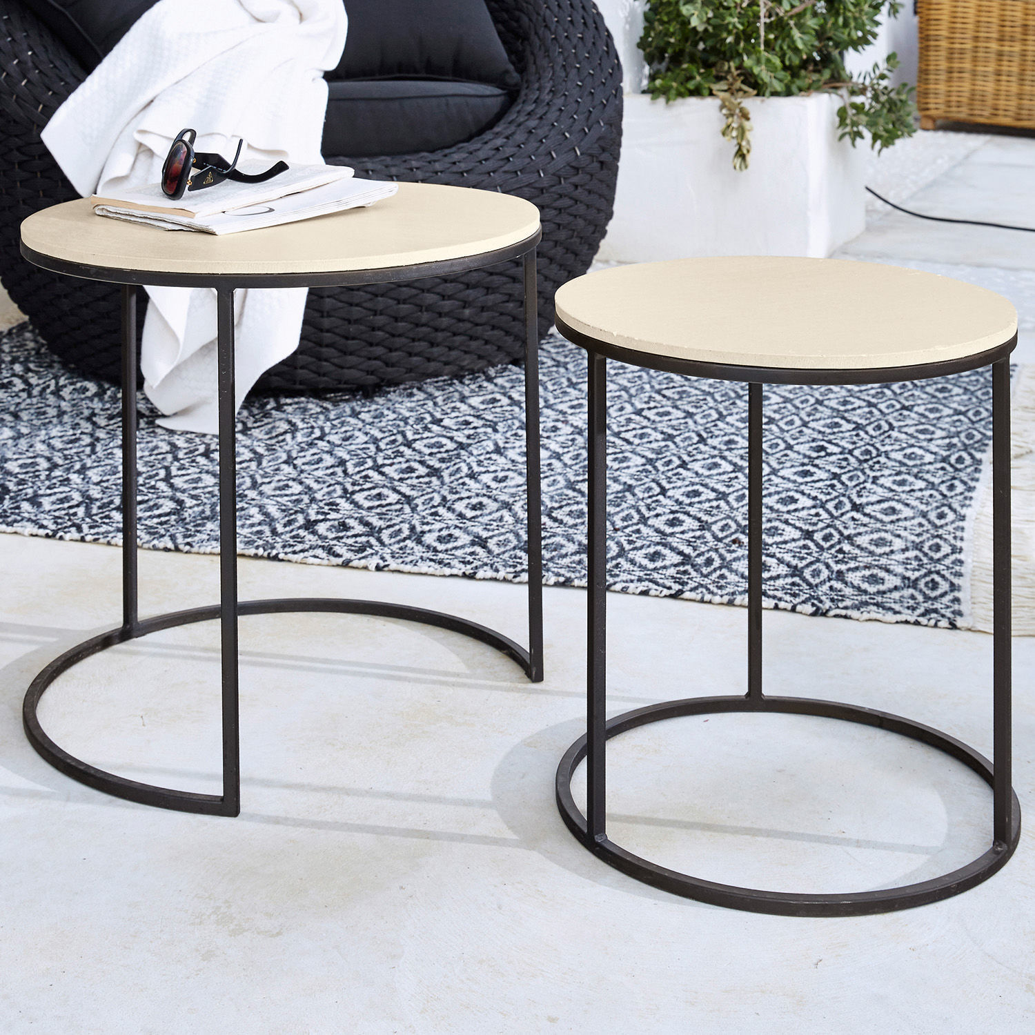 Lot de 2 tables d'appoint Telford