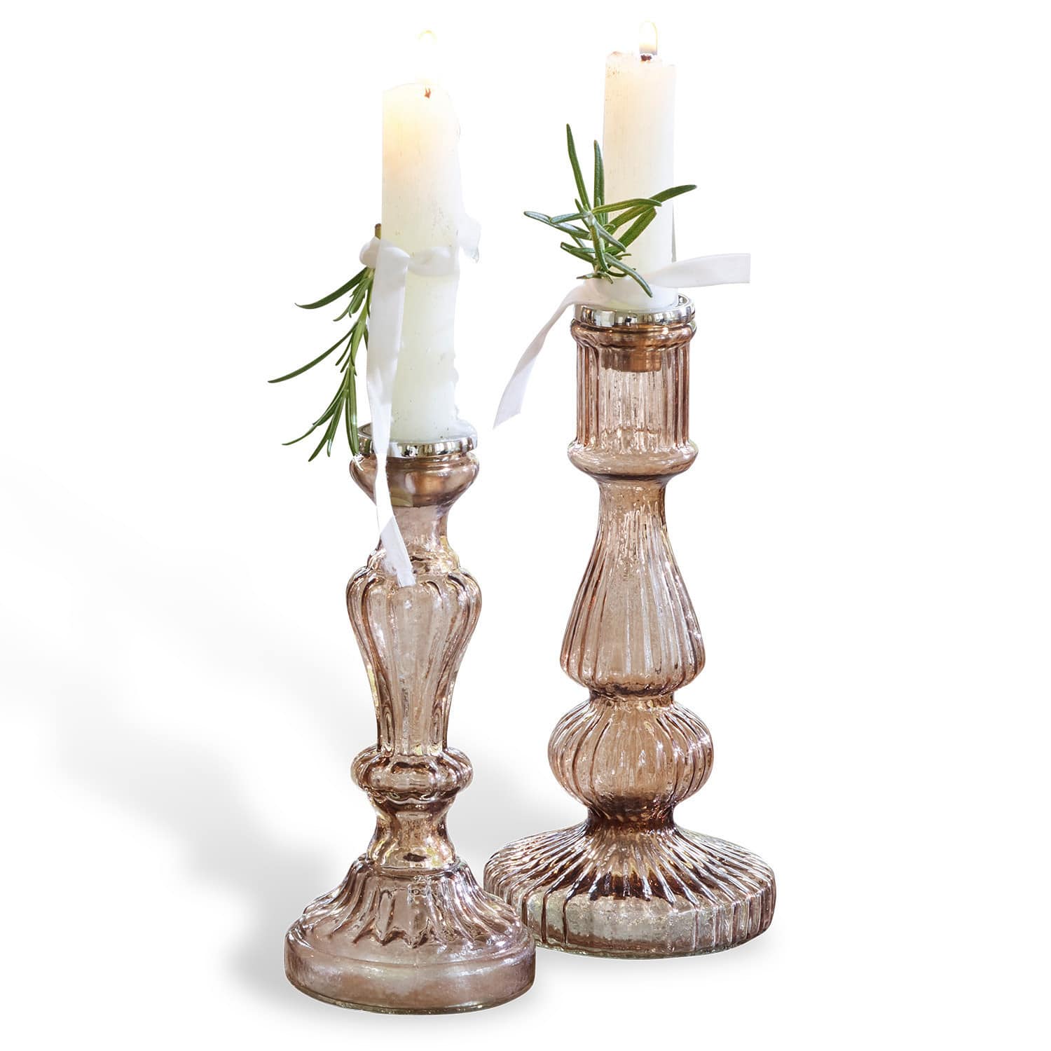 Lot de 2 bougeoirs Glora