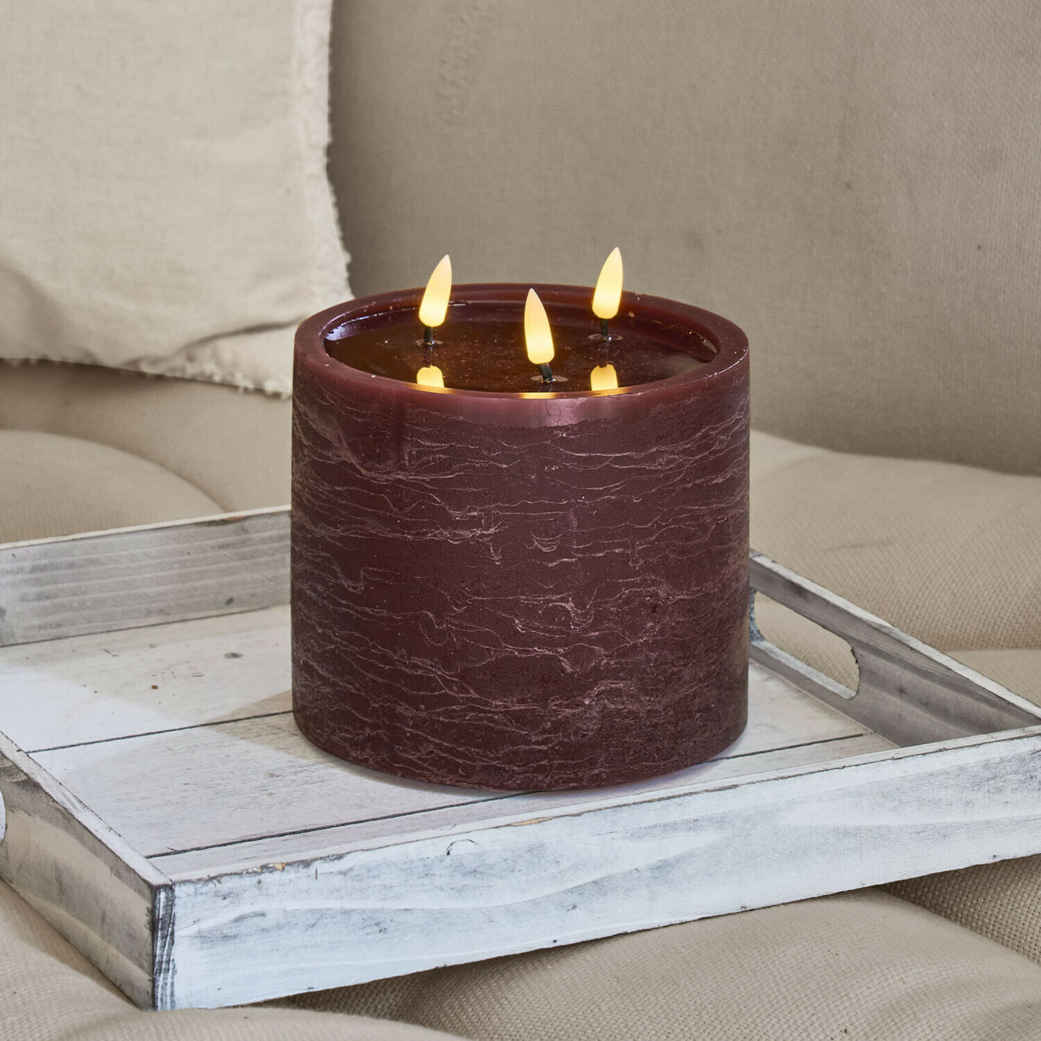 Bougie cylindrique à LED Solería