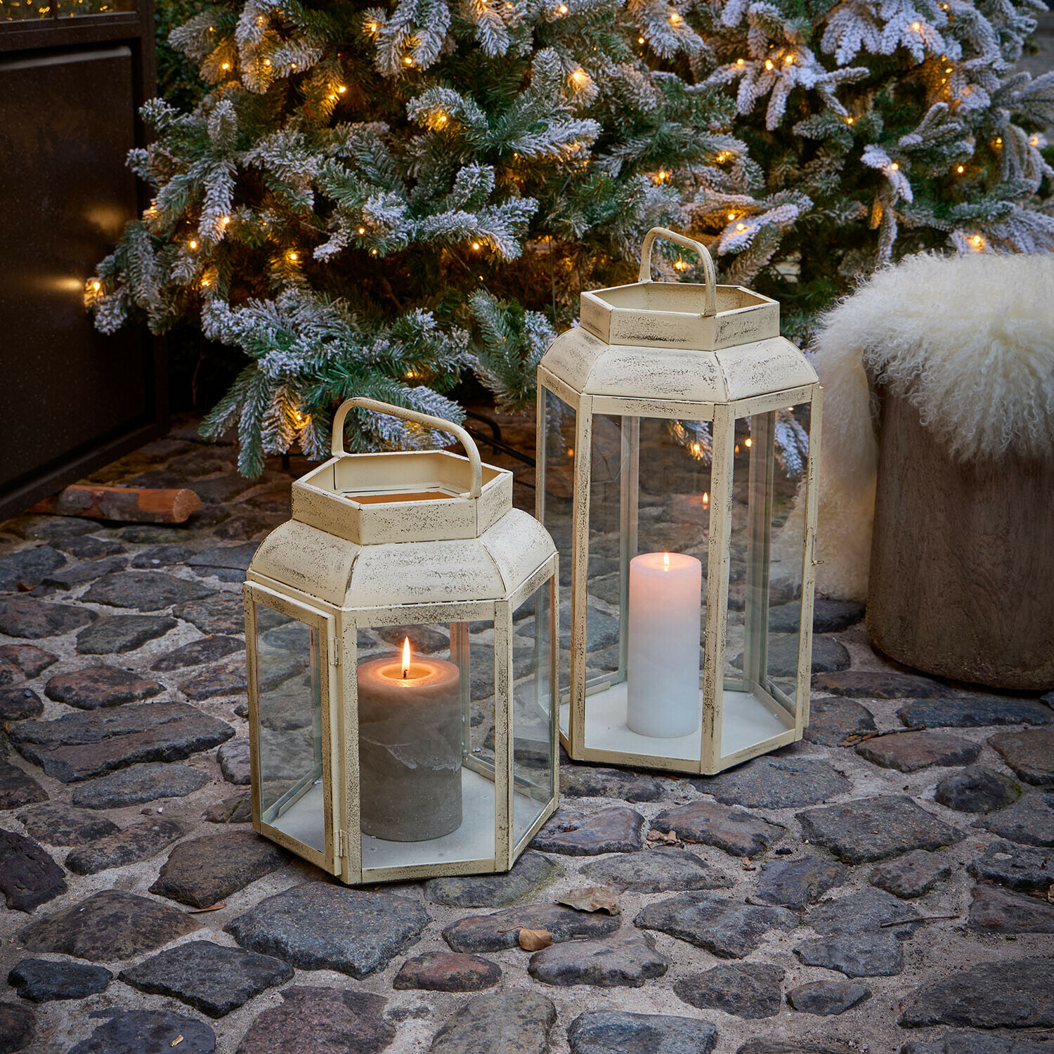 Lot de 2 lanternes Luviano