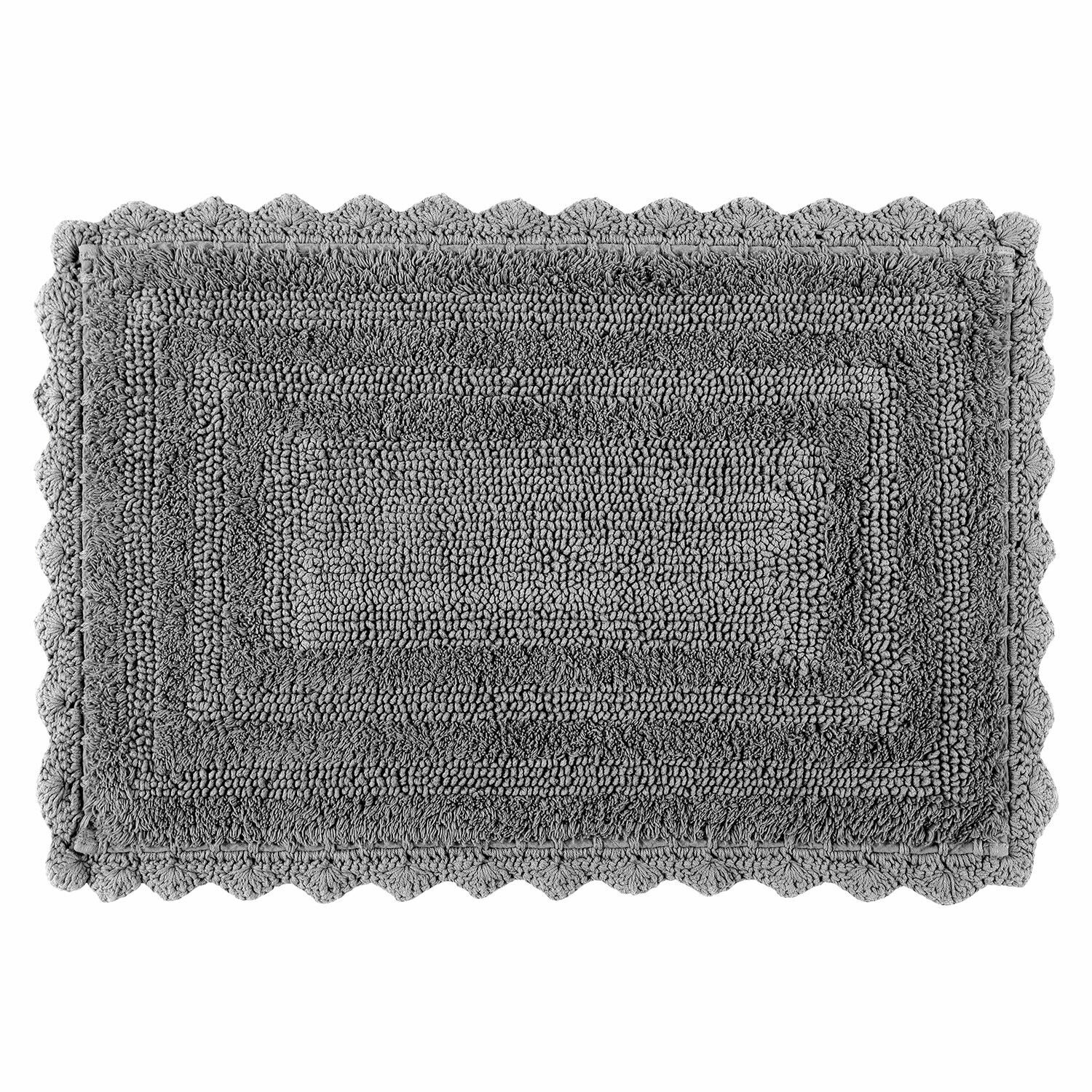 gris foncé Tapis de bain Yalexir gris foncé en matériau doux, parfait pour décorer la salle de bain