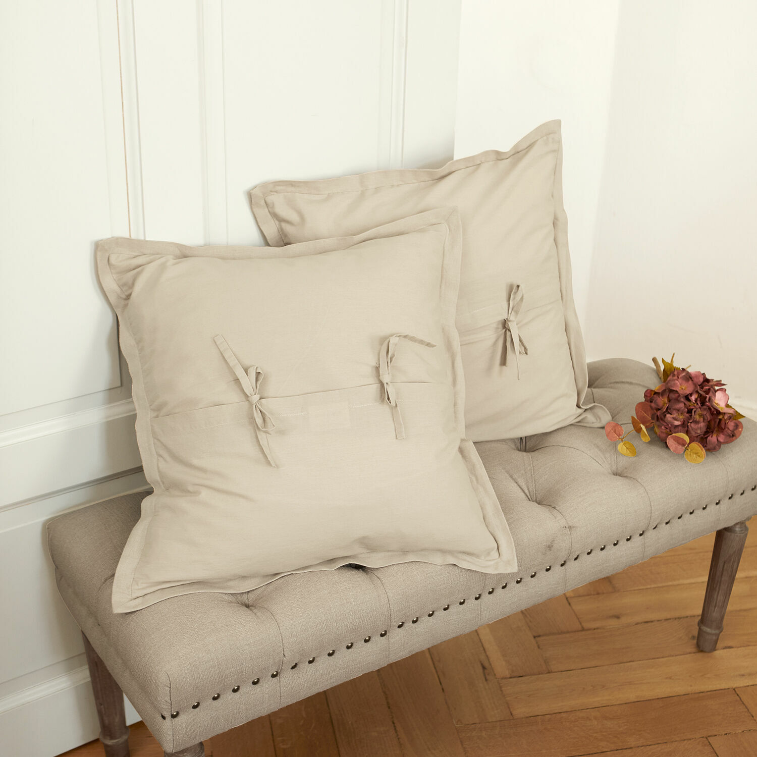 Lot de 2 housses de coussins Olicianne