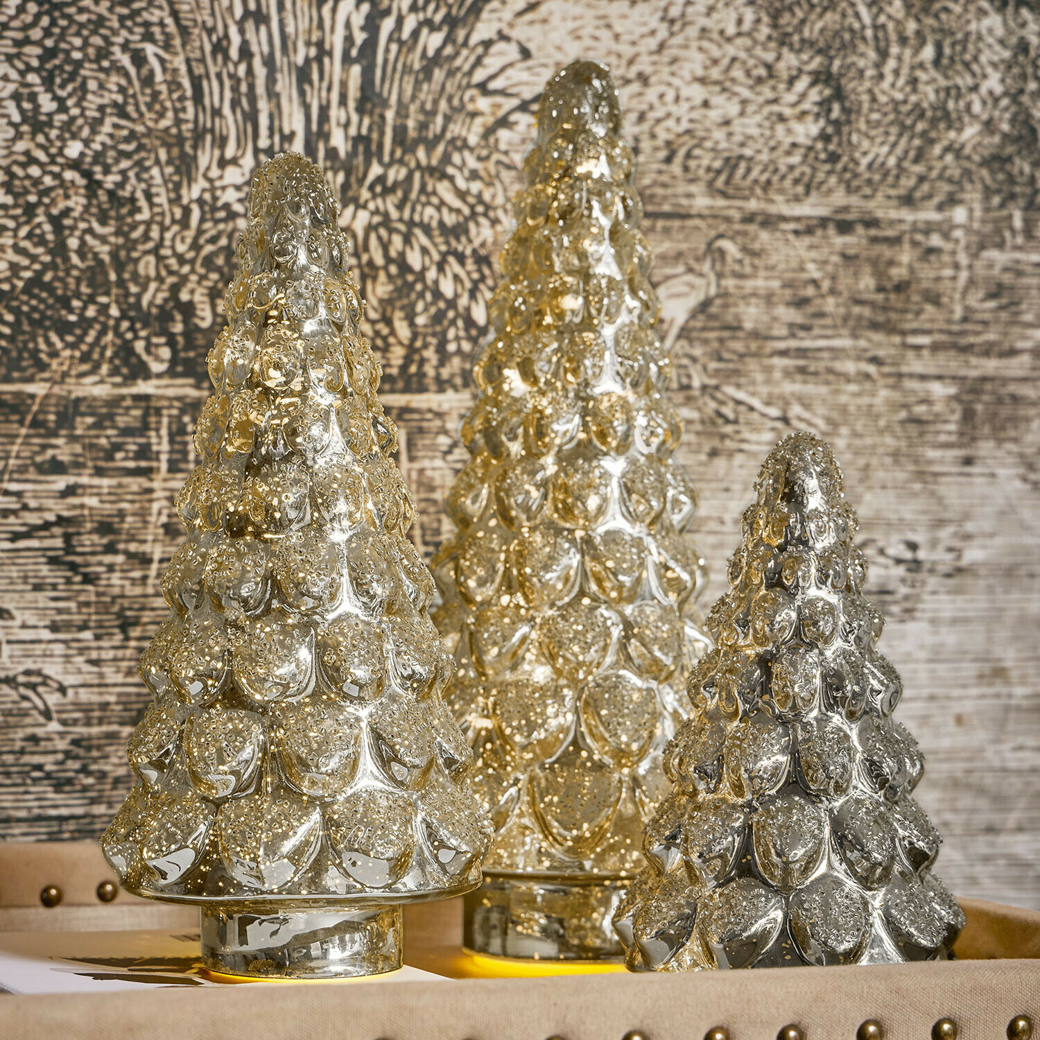 Lot de 3 sapins LED Brévaline