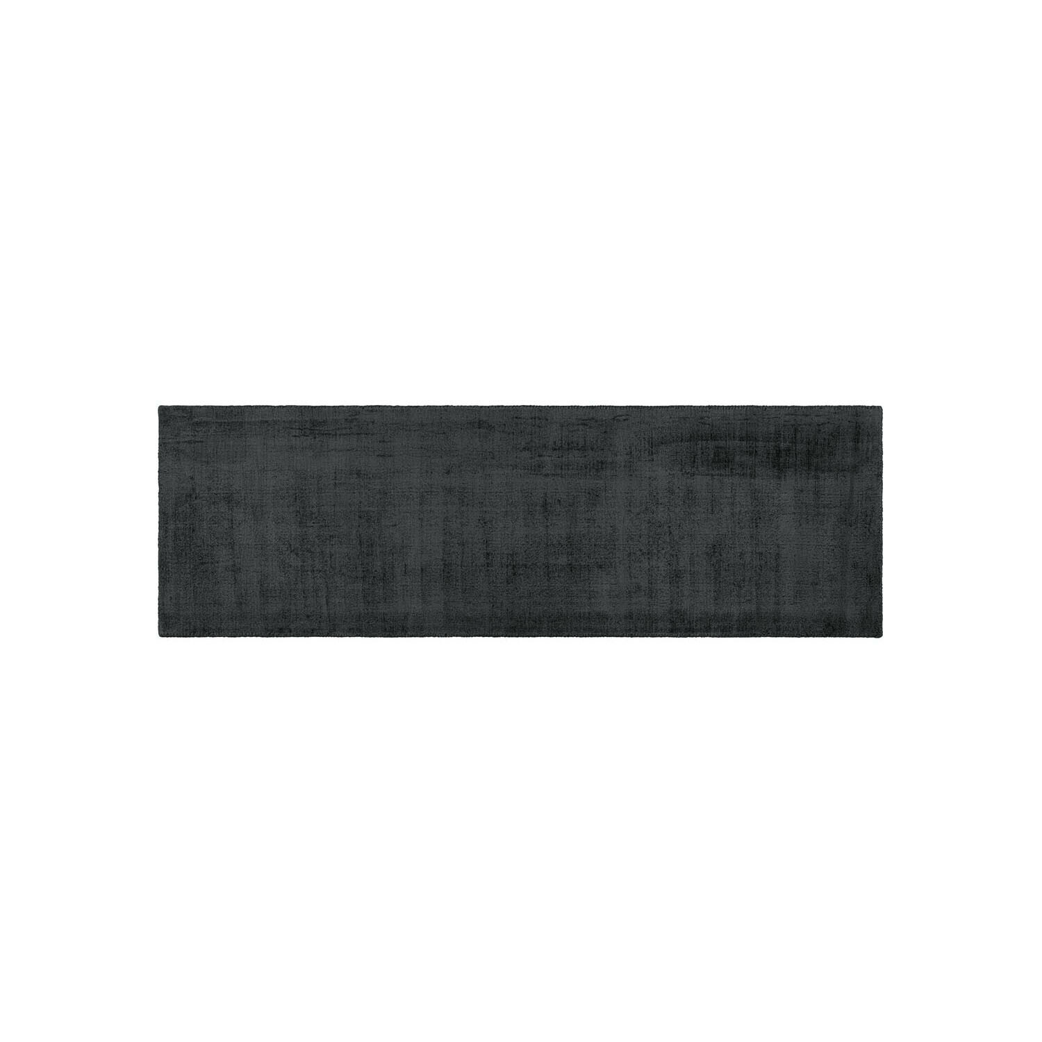 Tapis Mariselle Tapis rectangulaire noir à texture douce, parfait pour un intérieur moderne et élégant