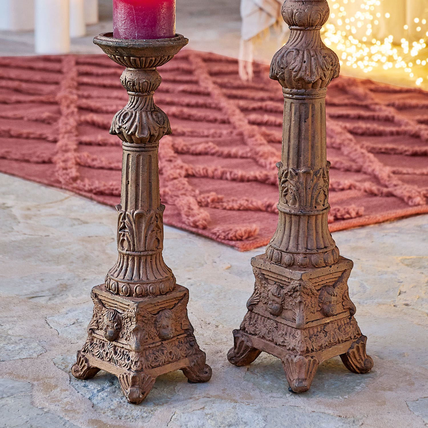 Lot de 2 bougeoirs Leonor