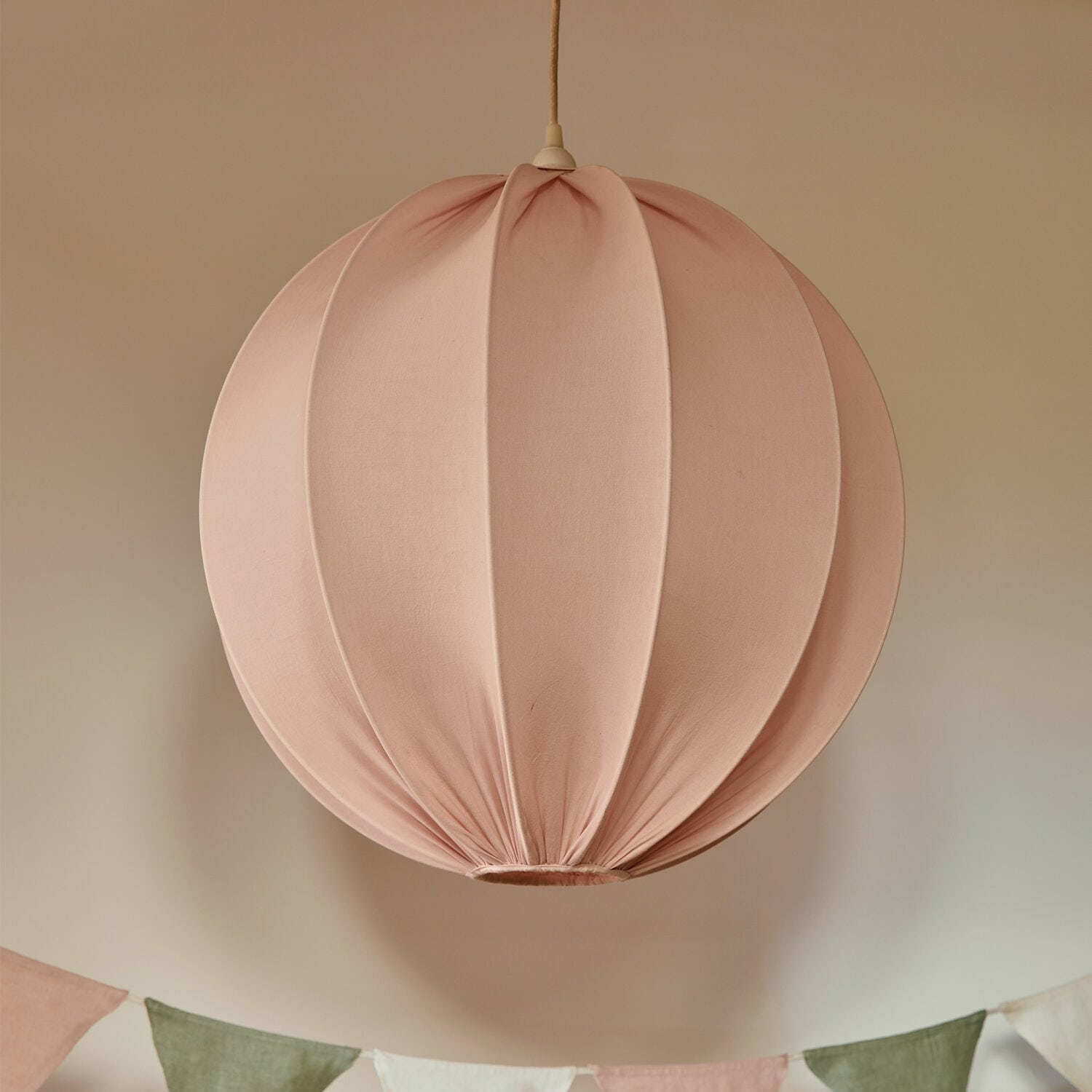 Suspension Lisonne Suspension ronde en tissu rose, luminaire décoratif pour salon ou chambre à coucher