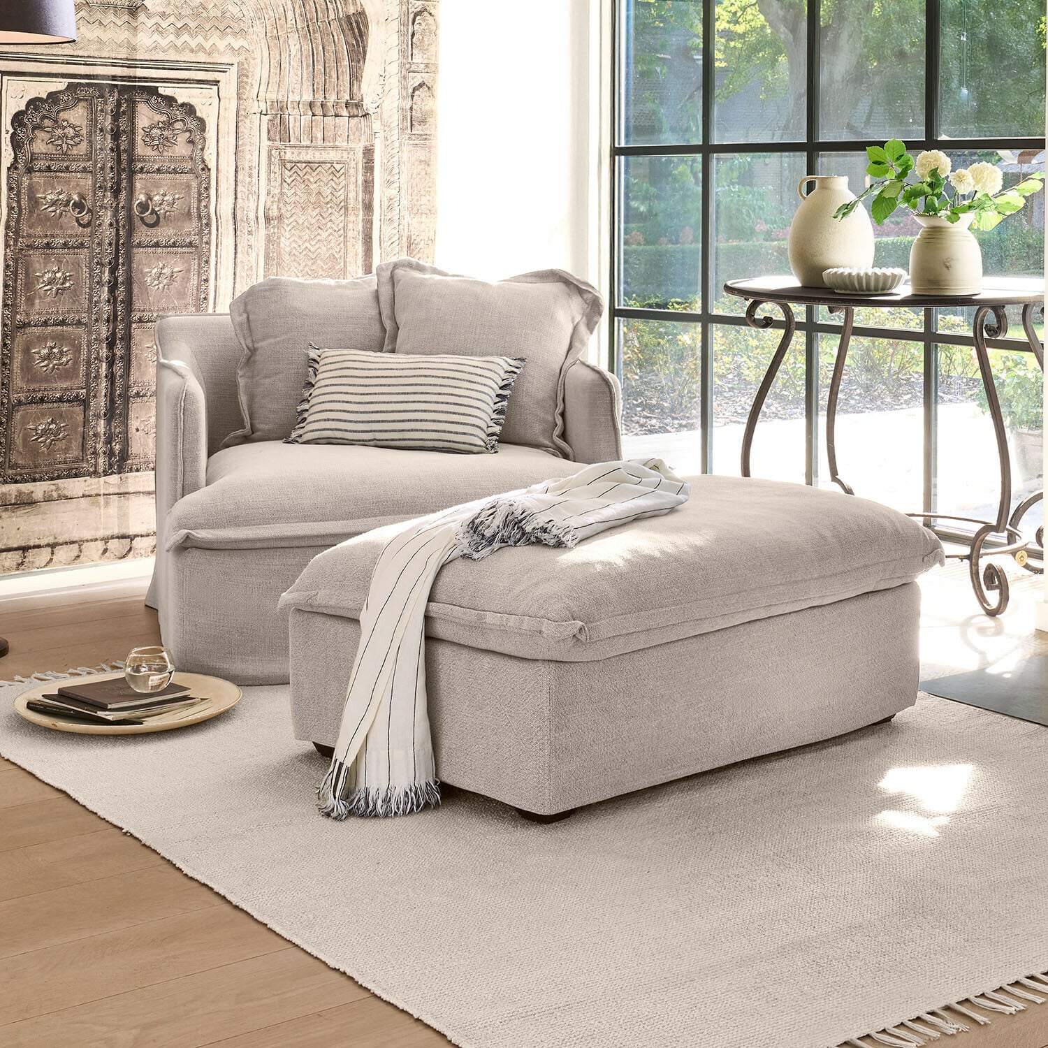 Fauteuil avec repose-pieds Avignon