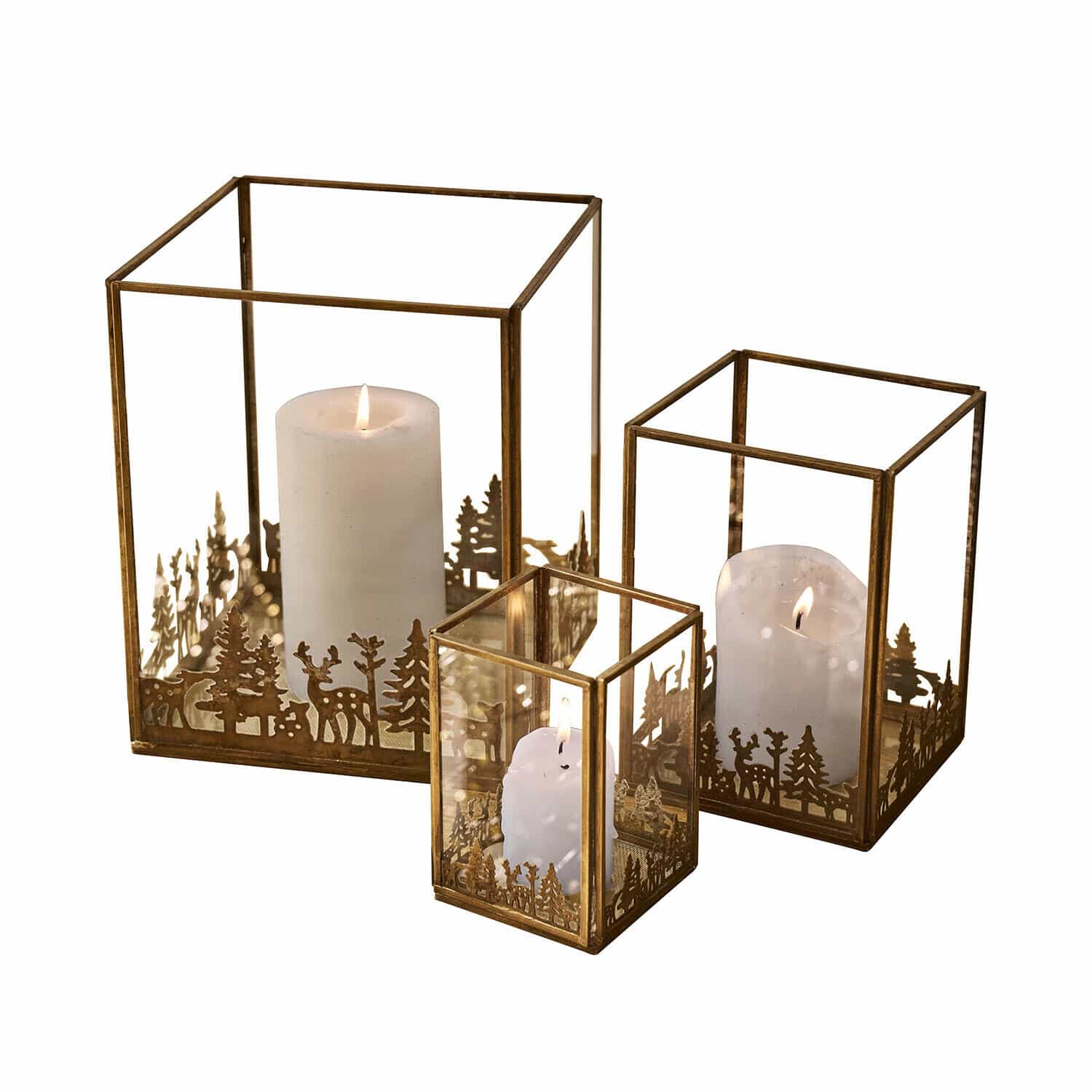 Lot de 3 photophores Solenda