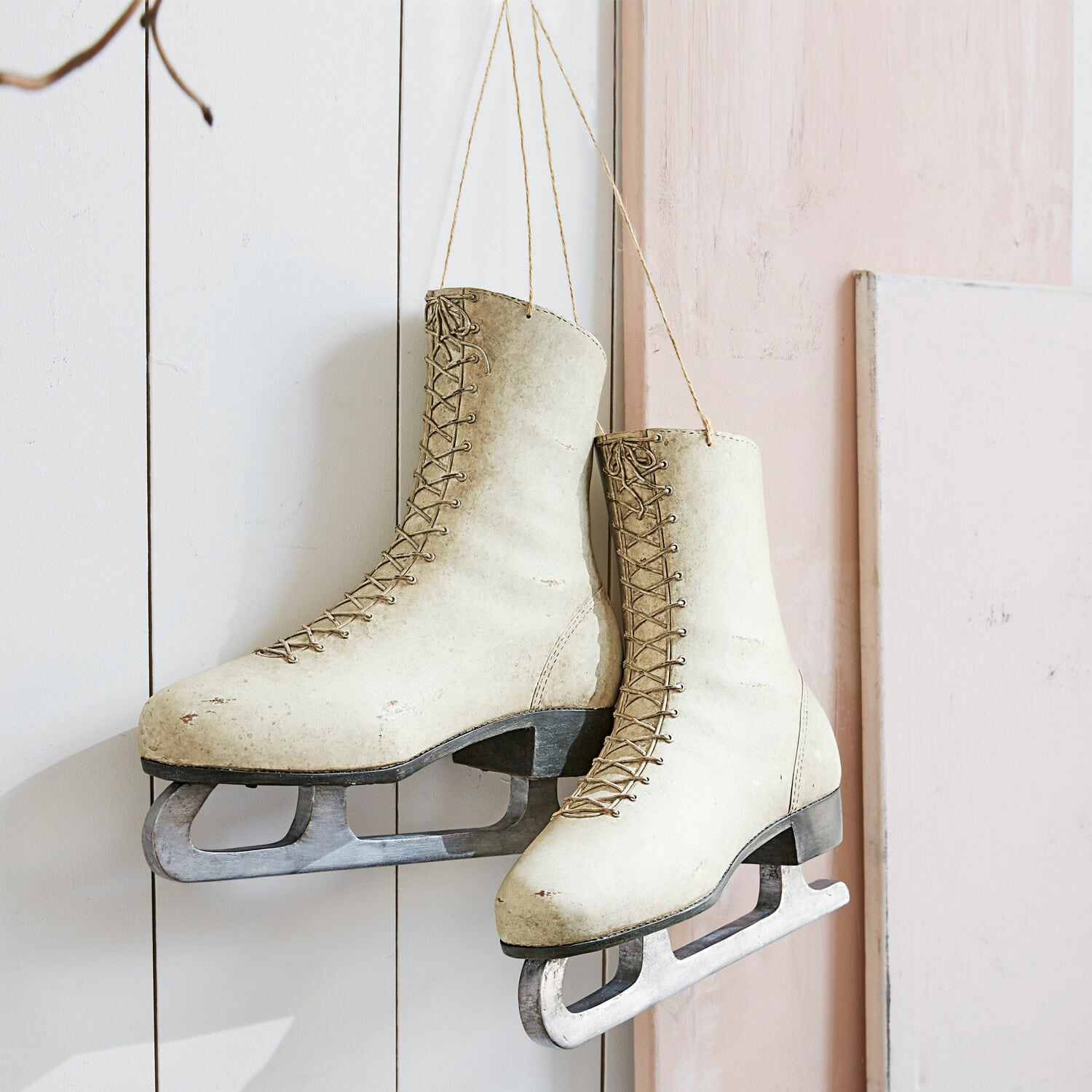 Lot de 2 patins à glace décoratifs Thibaud