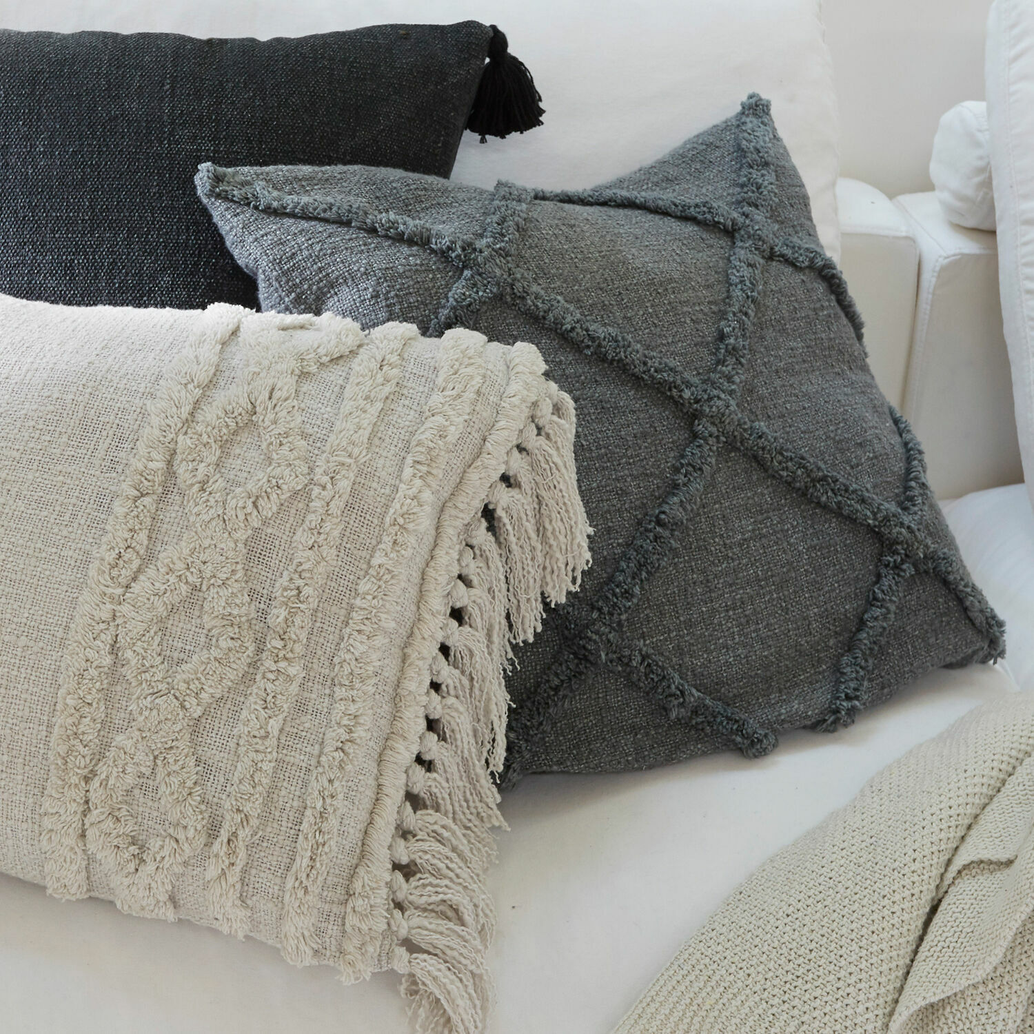 Lot de 3 housses de coussins Lome