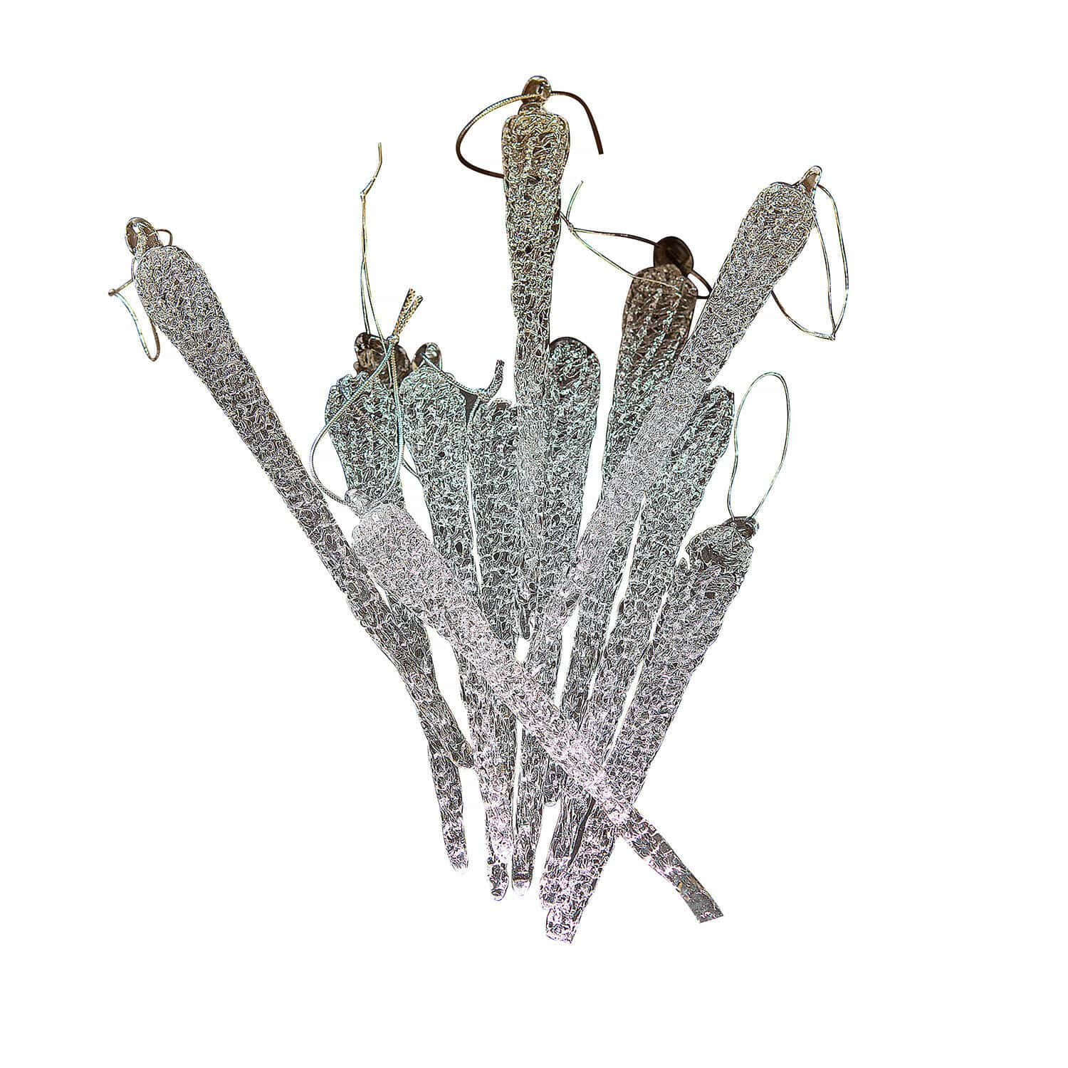 Lot de 12 stalactites en verre Salvique