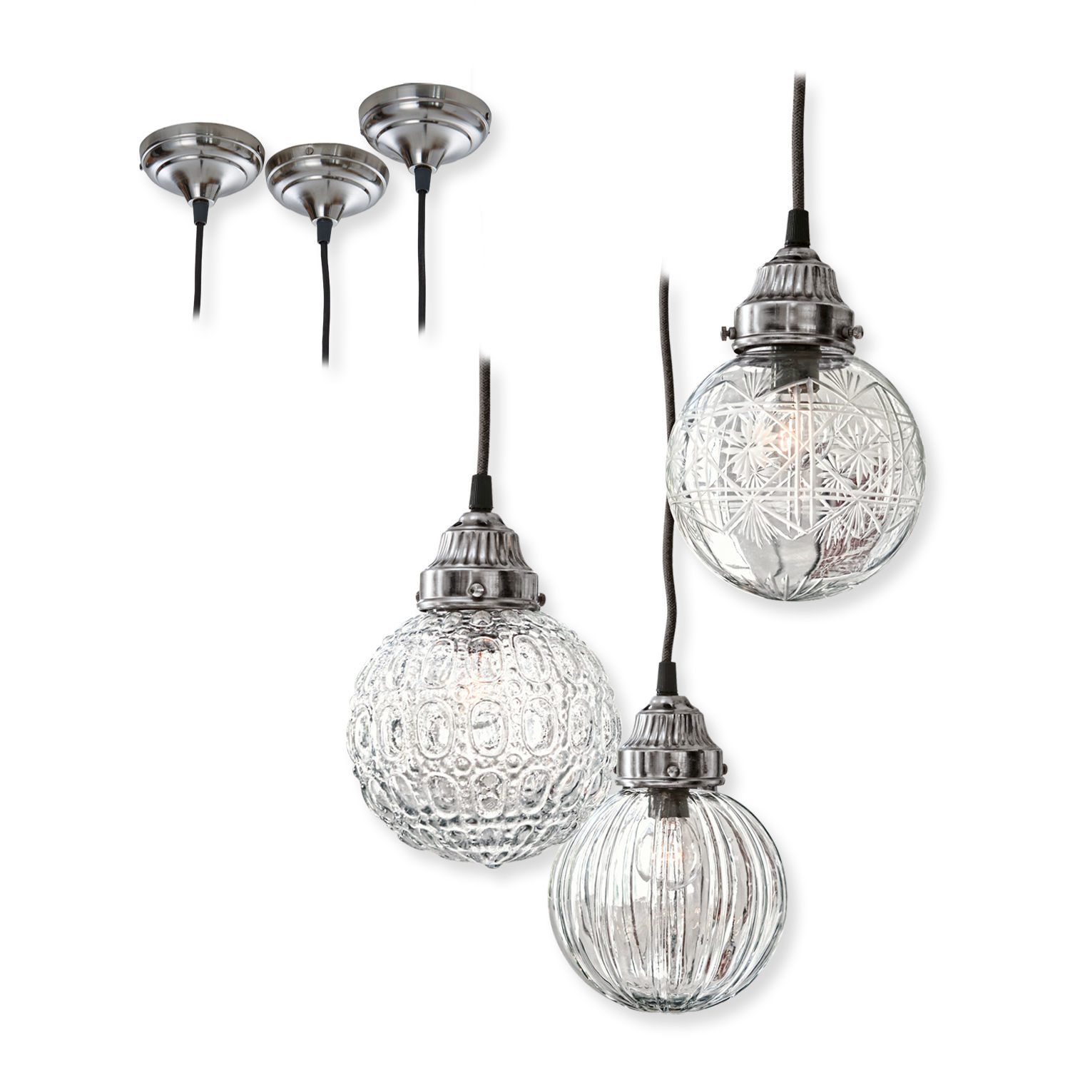 Lot de 3 suspensions Lidia