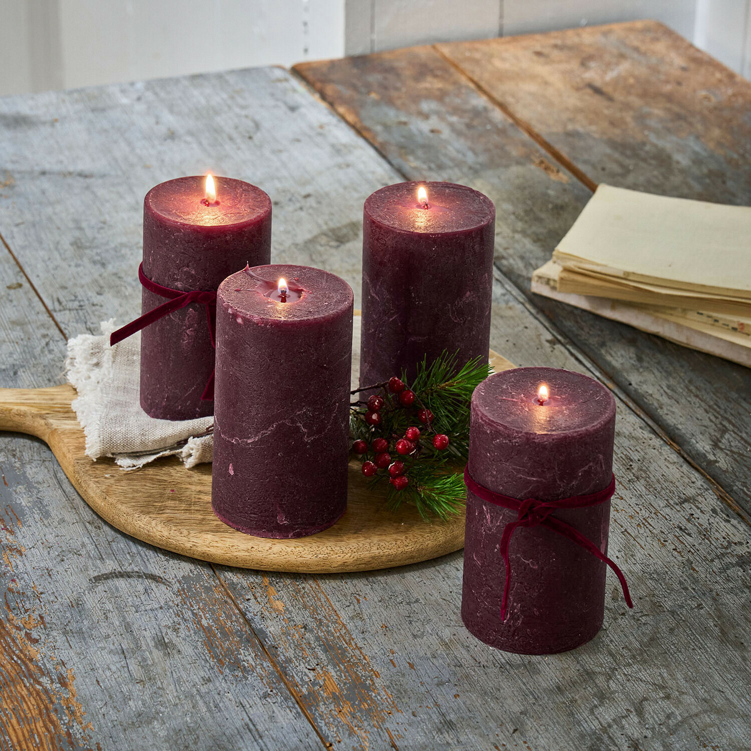 Lot de 4 bougies Braga