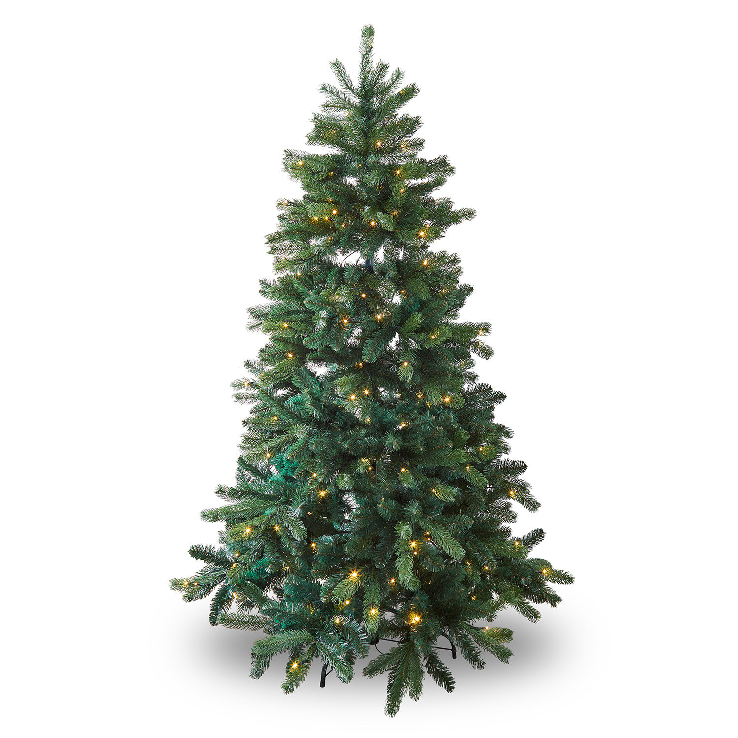 Sapin de Noël Helford Sapin artificiel vert avec branches denses et lumières LED chaudes pour Noël