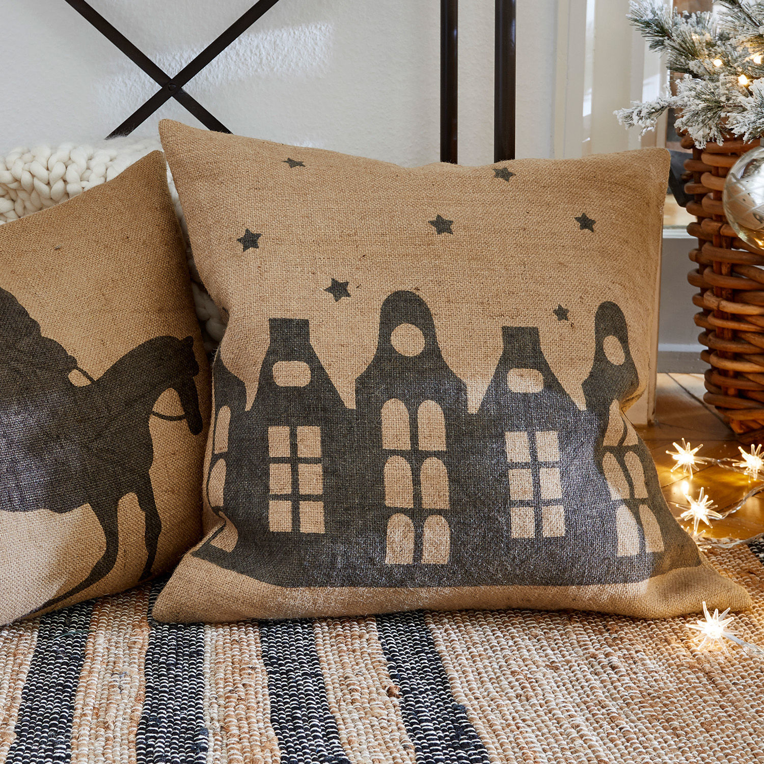 Lot de 2 housses de coussins Forino