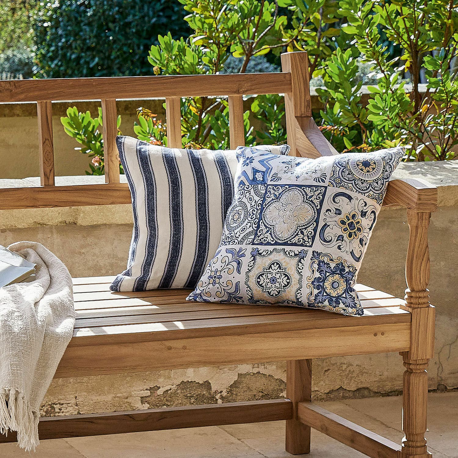 Lot de 2 housses de coussins Bourrignon