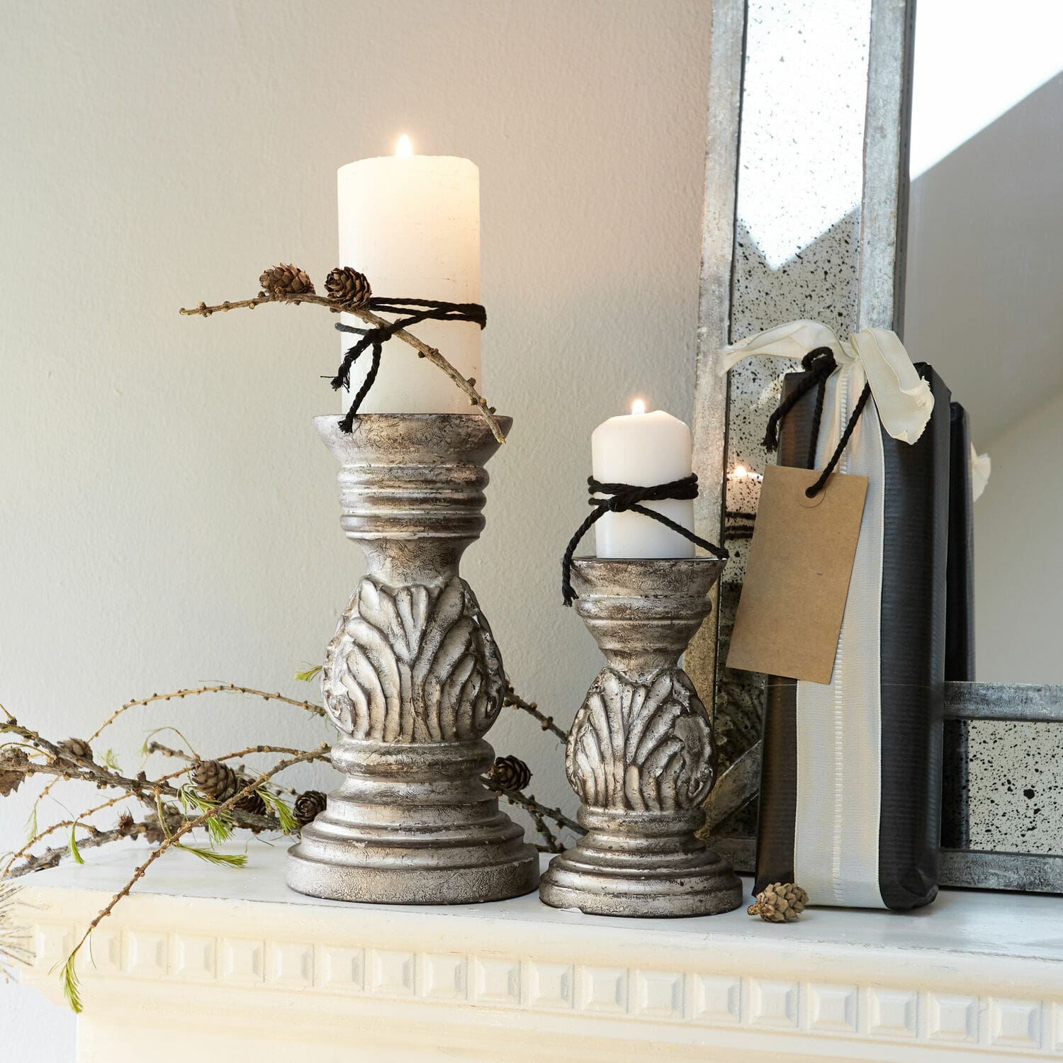 Lot de 2 bougeoirs Oilo