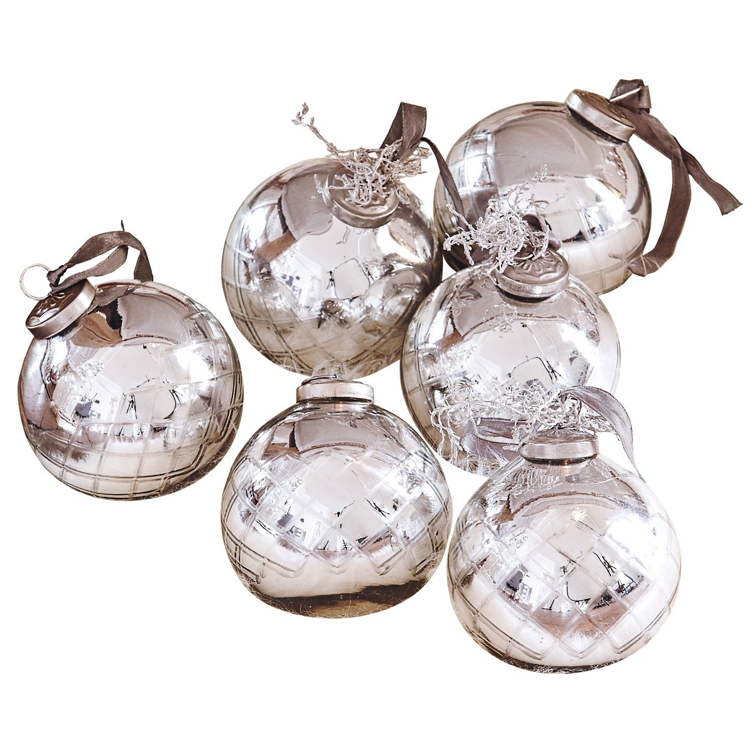Lot de 6 boules de Noël Gina