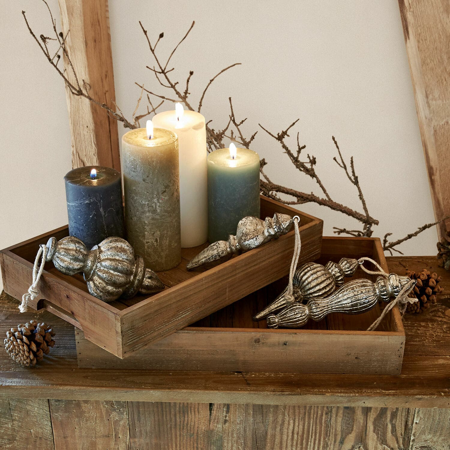 Lot de 4 décorations à suspendre Molinara