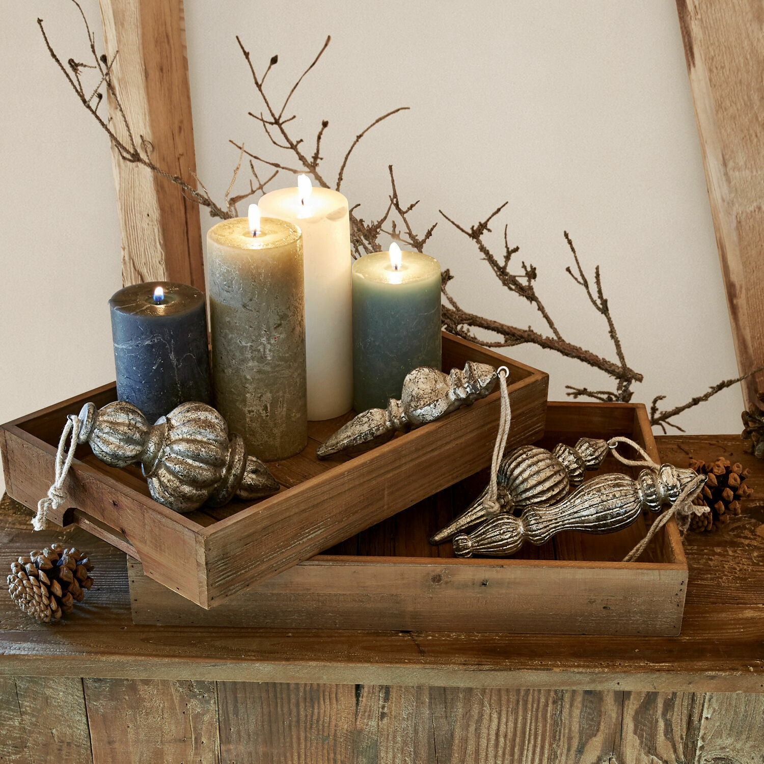 Lot de 4 décorations à suspendre Molinara