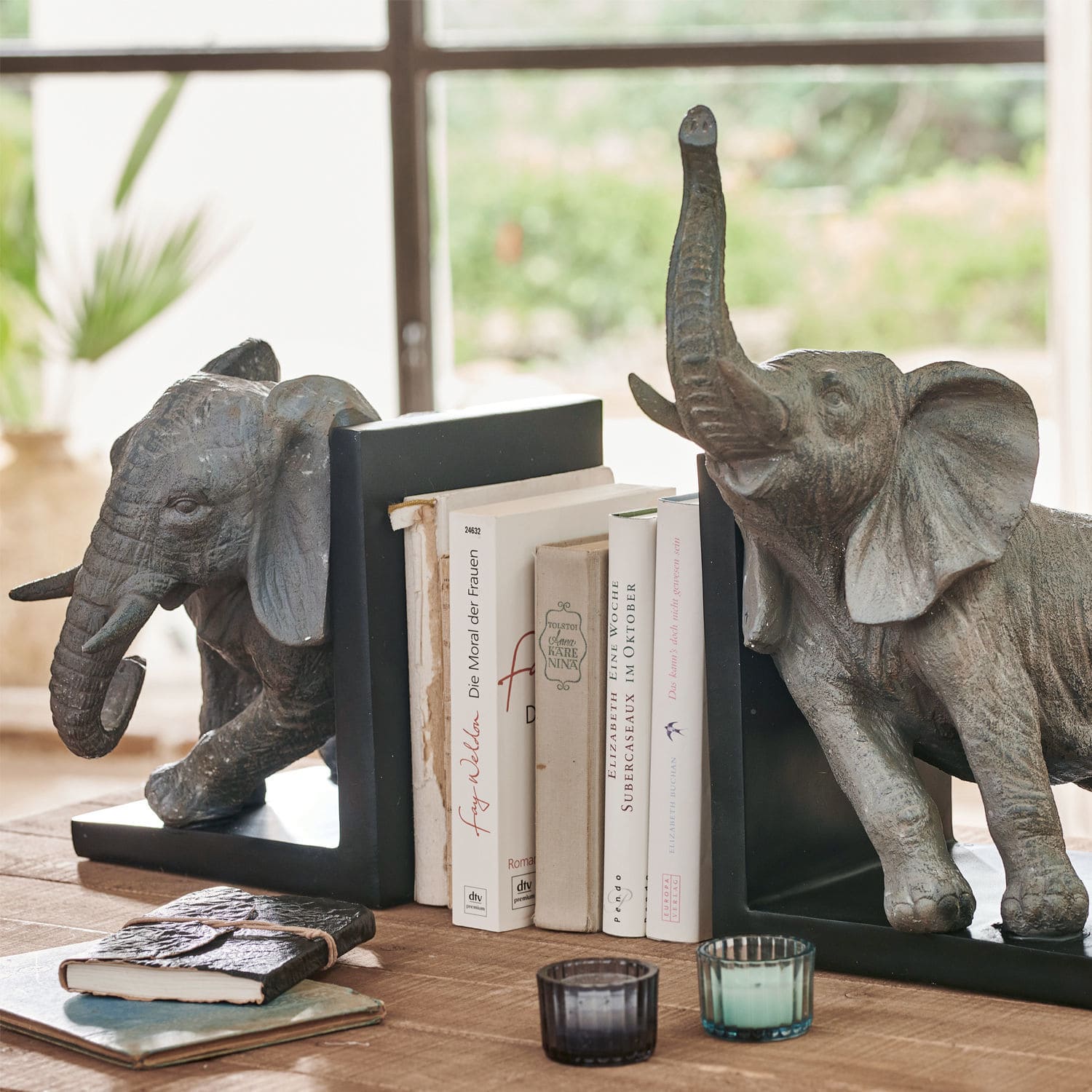Lot de 2 serre-livres Elephants