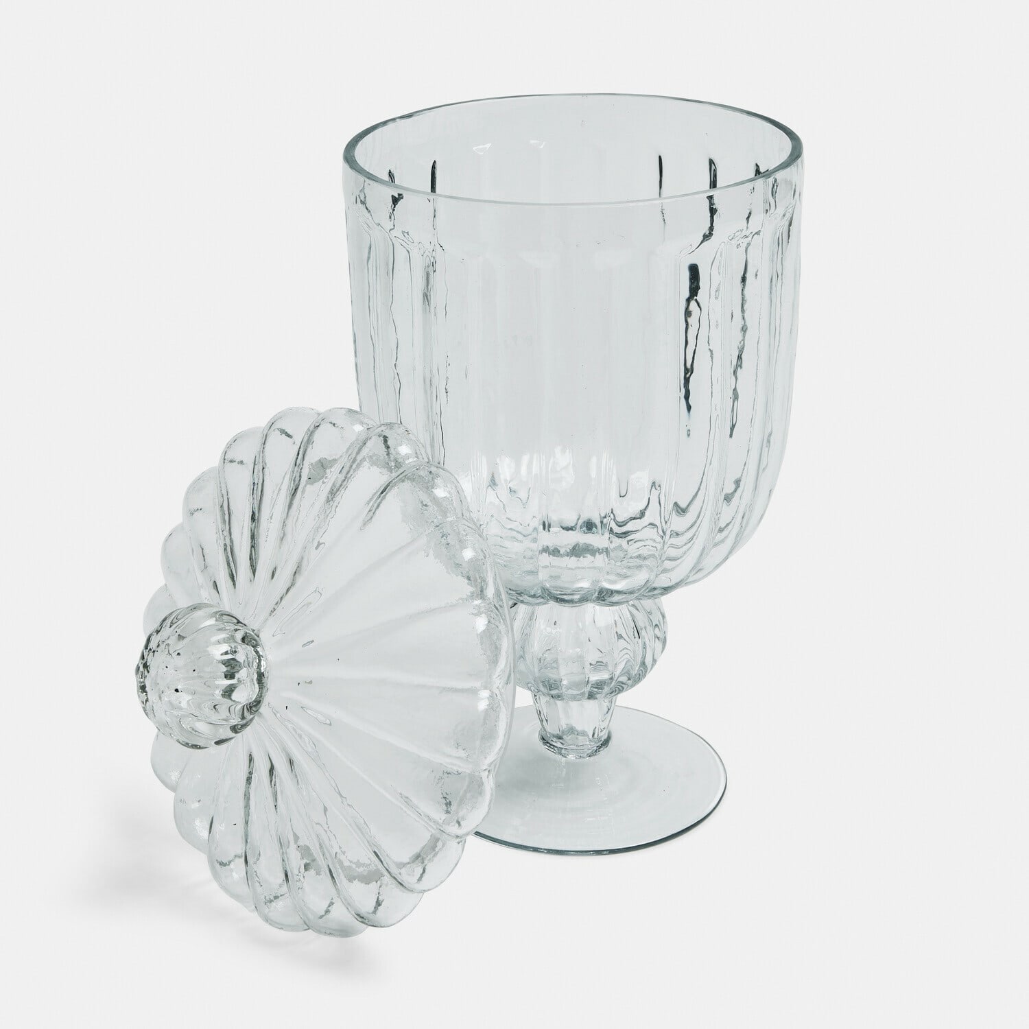 Lot de 2 bonbonnières en verre Mélomiane