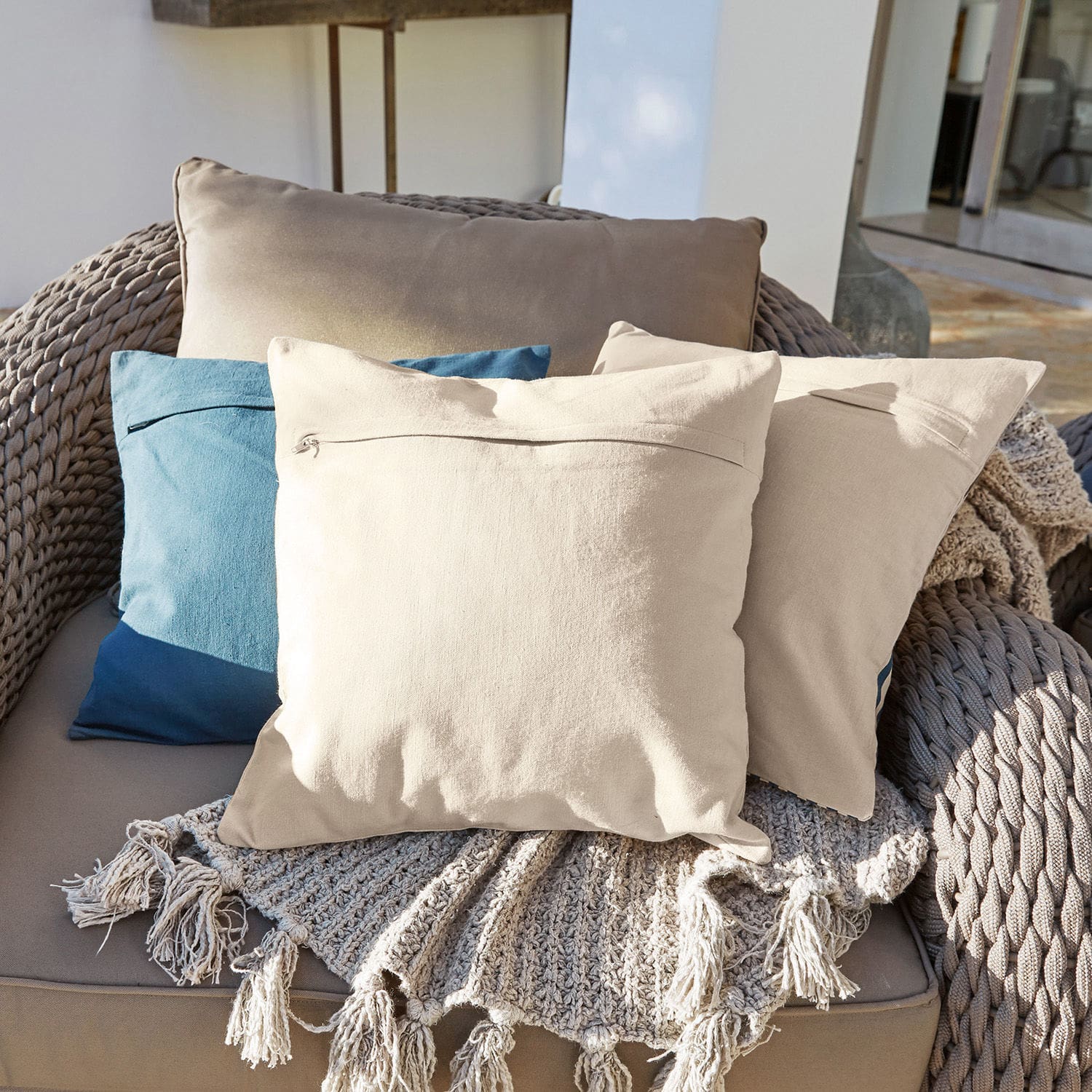 Lot de 3 housses de coussins Agde