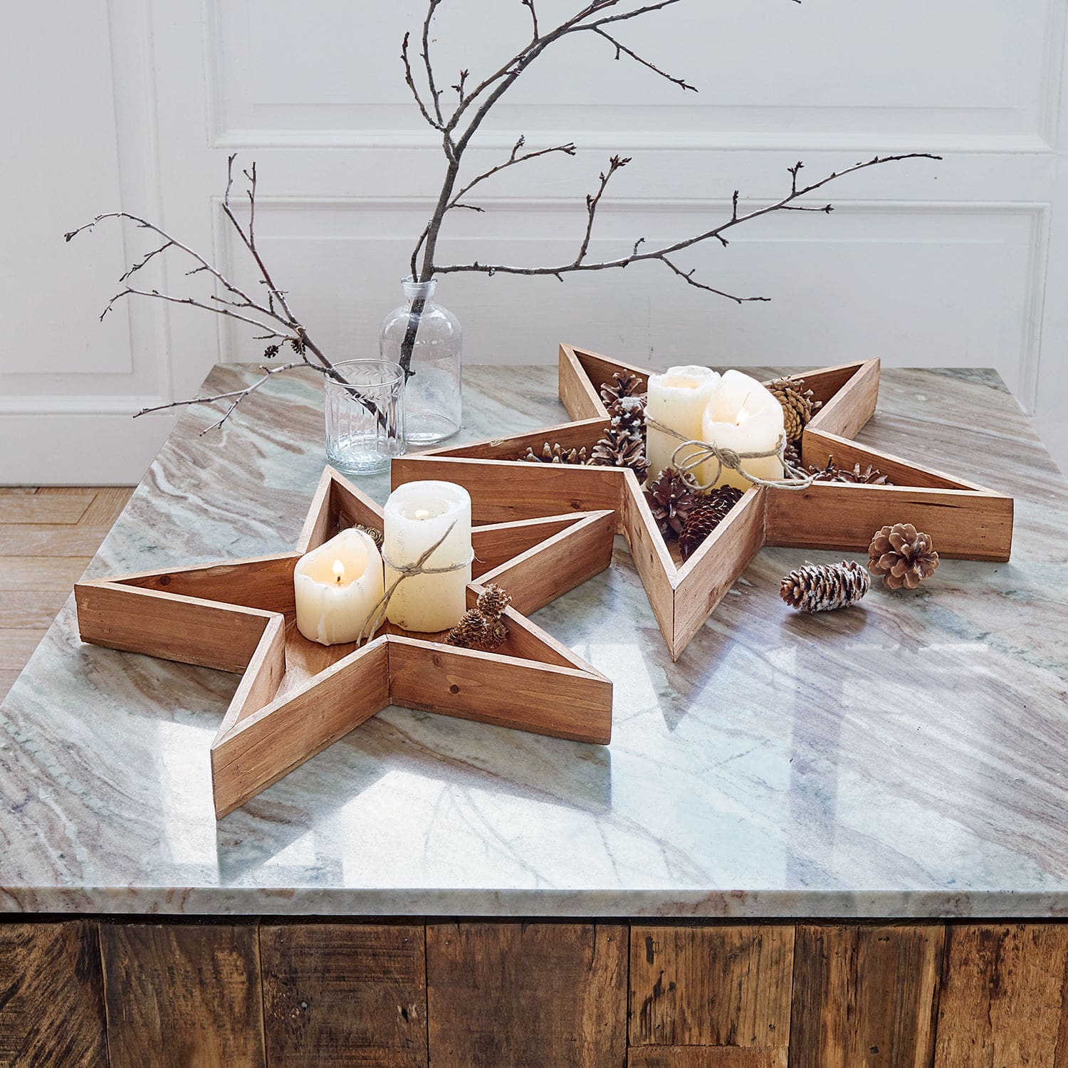 Lot de 2 plateaux Siris