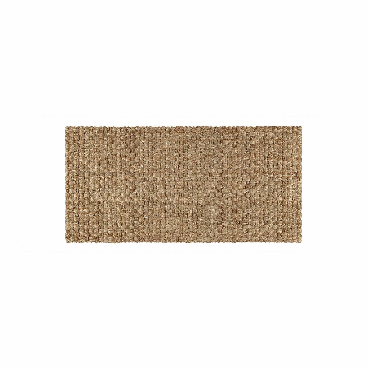Tapis long Daoukro Tapis rectangulaire en jute naturelle beige, durable et écologique pour décoration intérieure