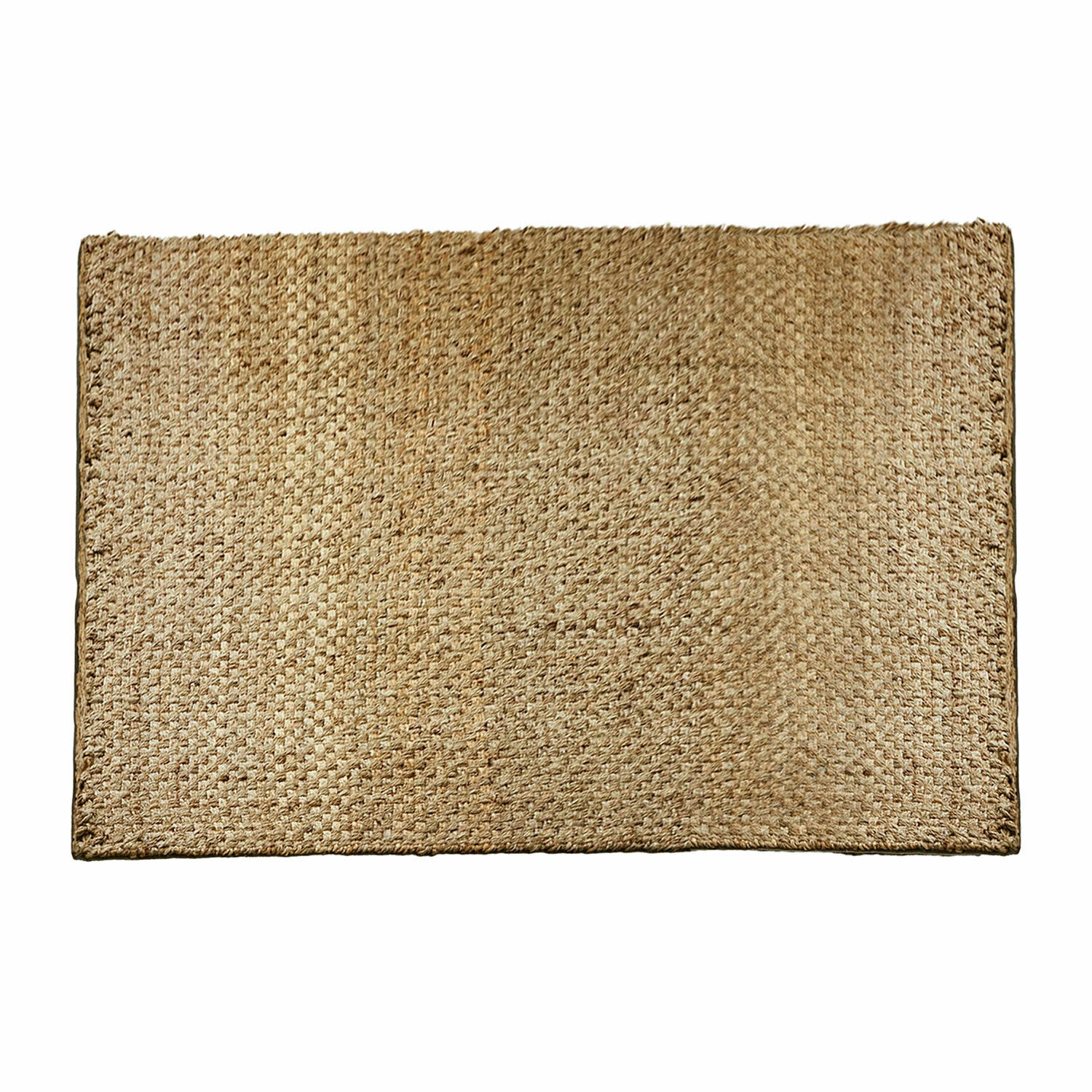 Tapis Daoukro Tapis rectangulaire en jute naturelle beige, parfait pour décorer et protéger le sol intérieur