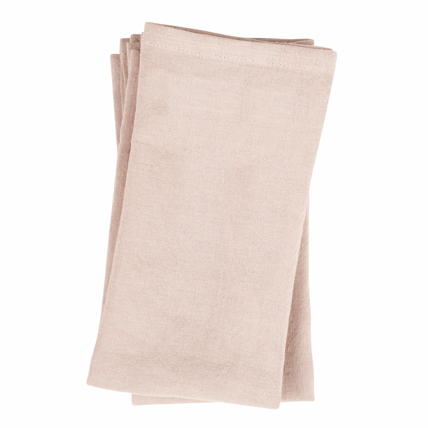 rose Lot de 4 serviettes en lin rose Ghis, tissu doux pour décoration de table