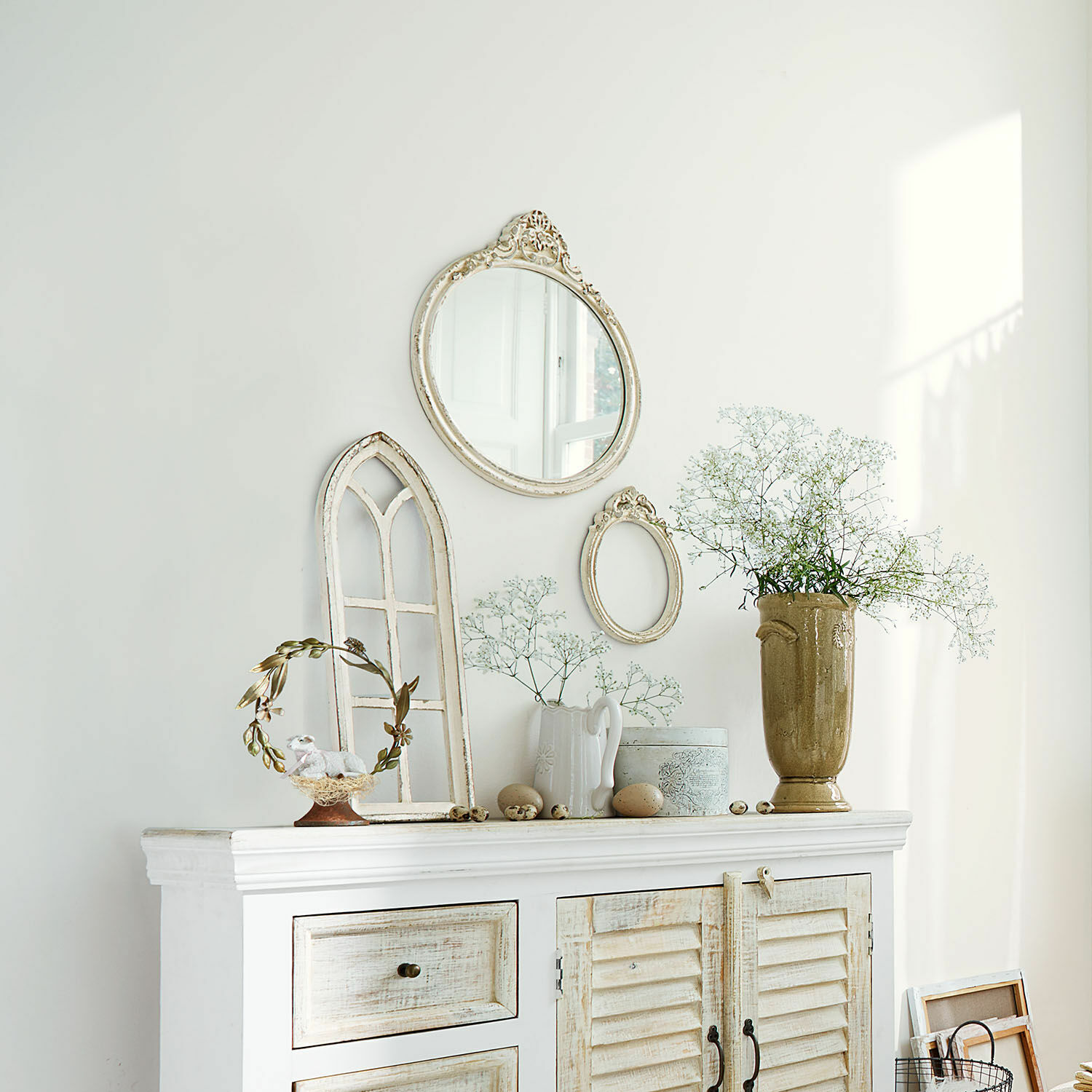 Miroir avec fenêtres décoratives, 3 pièces Morilev