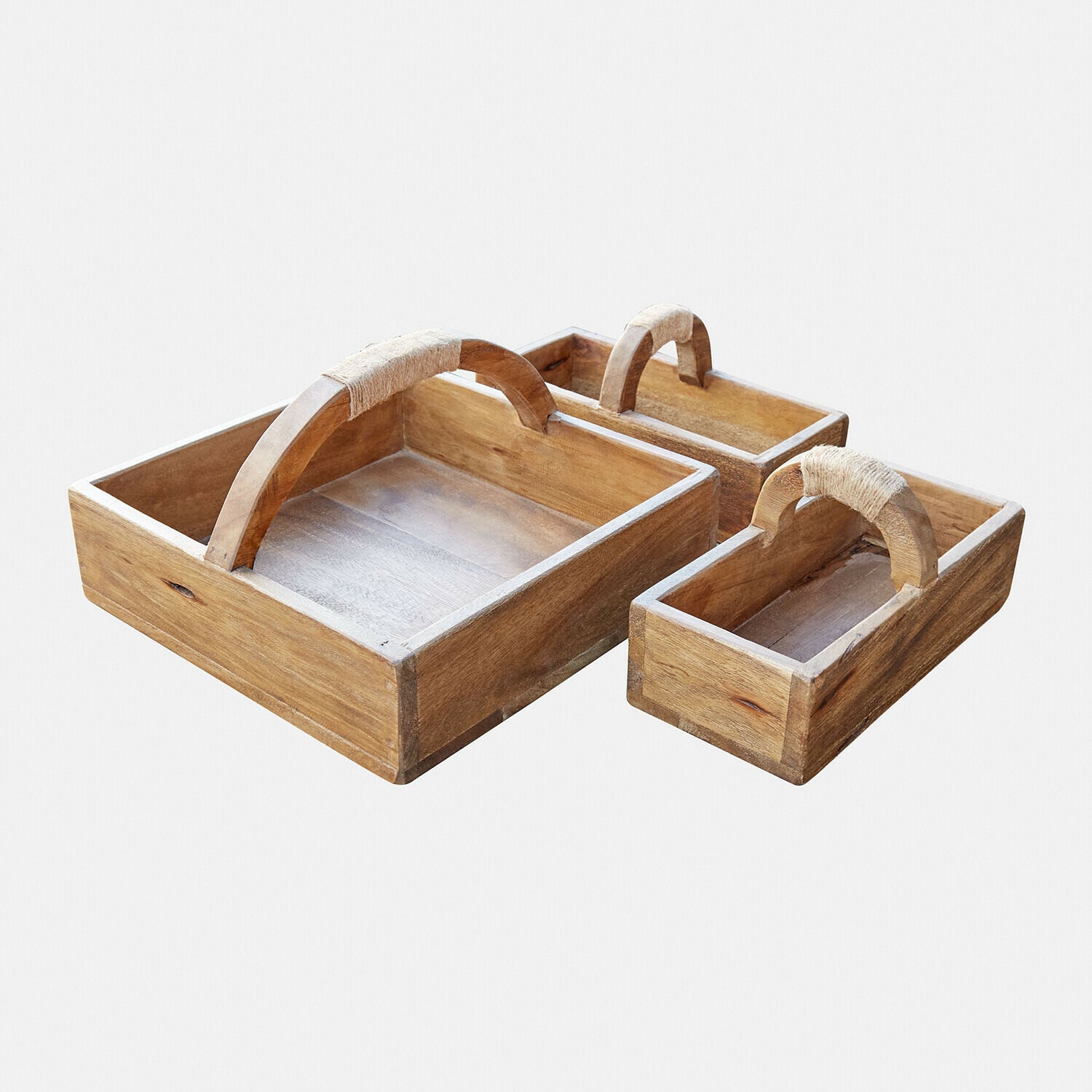 Lot de 3 caisses en bois Nettleby