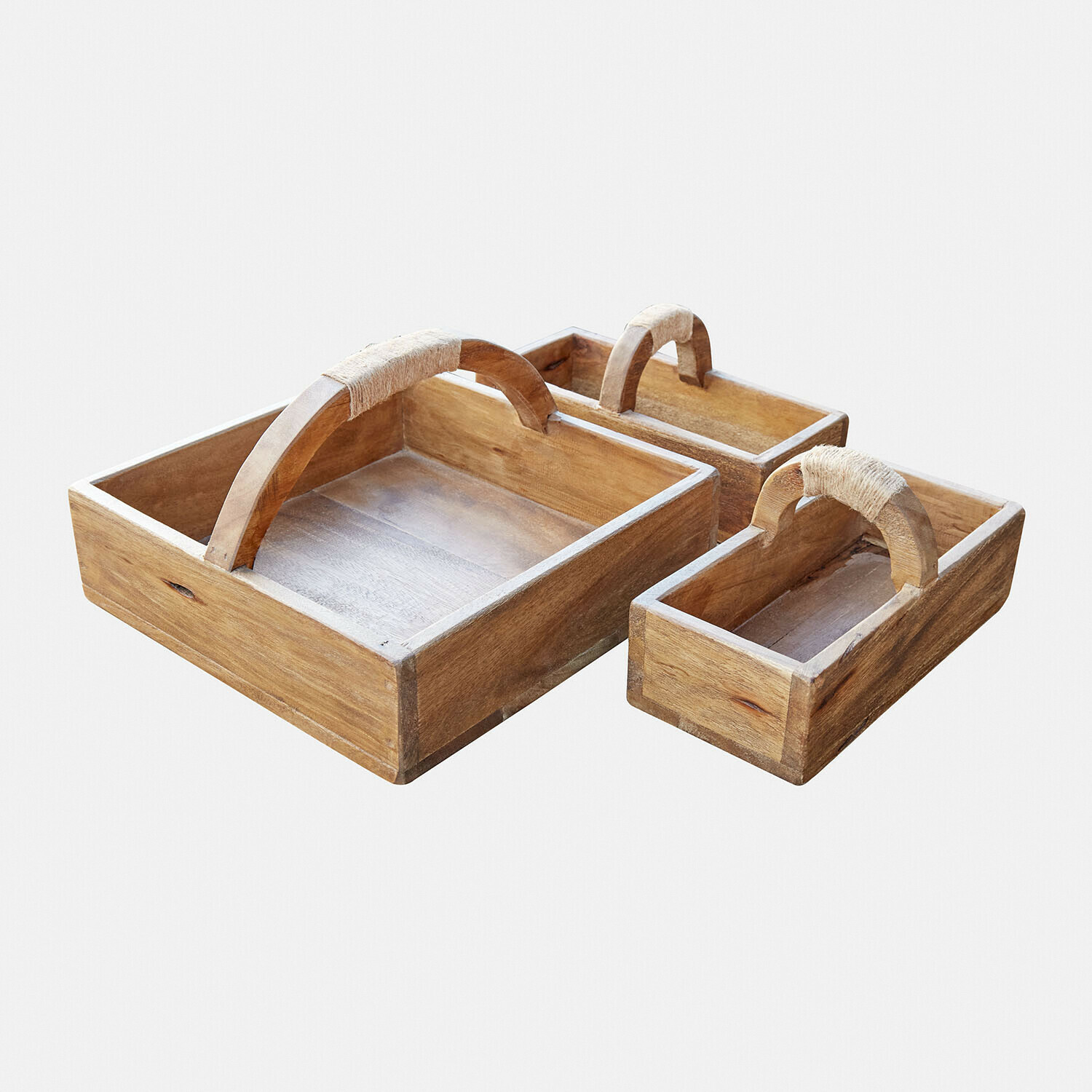 Lot de 3 caisses en bois Nettleby