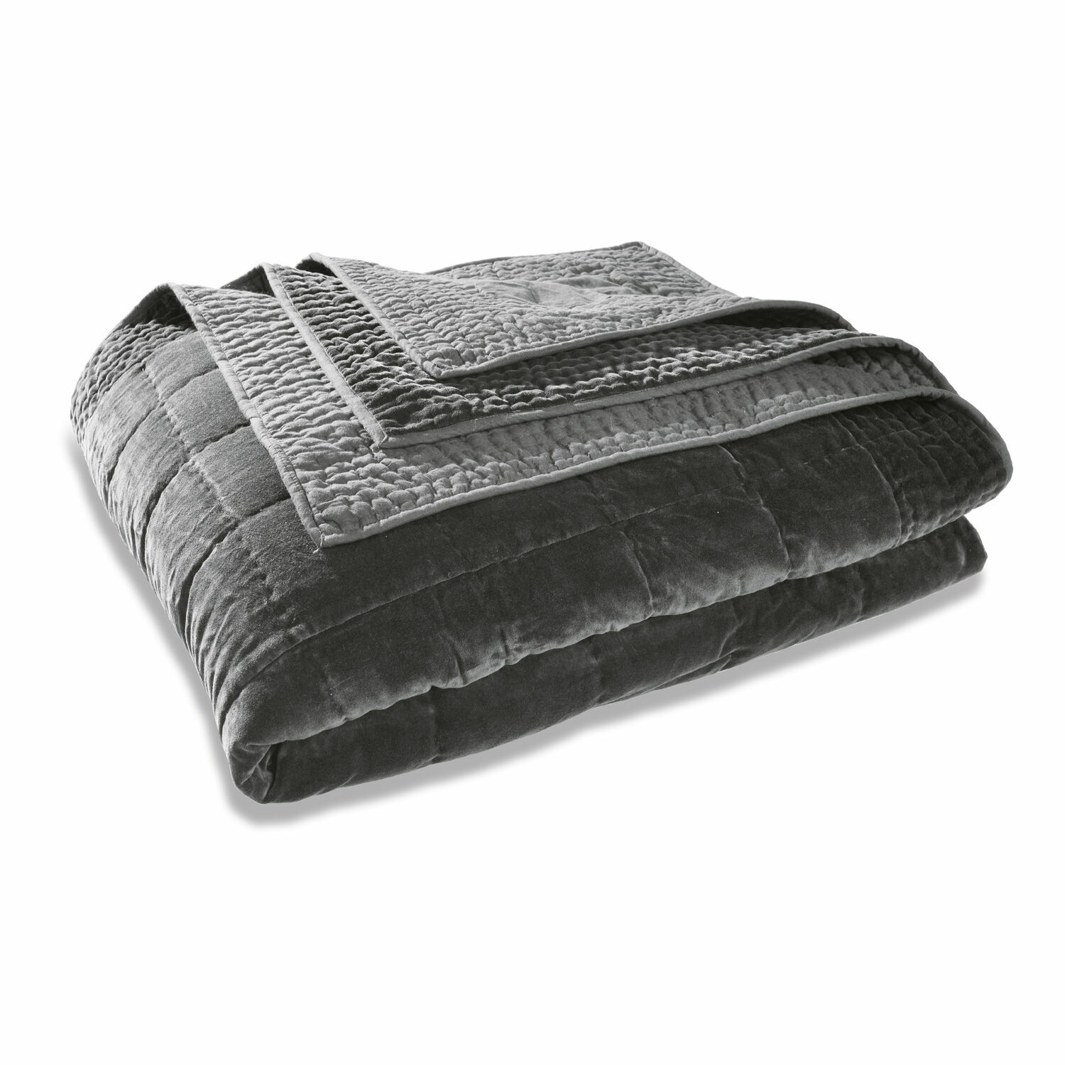 gris Couette Arasta grise matelassée en tissu doux, parfaite pour la décoration et le confort de la chambre