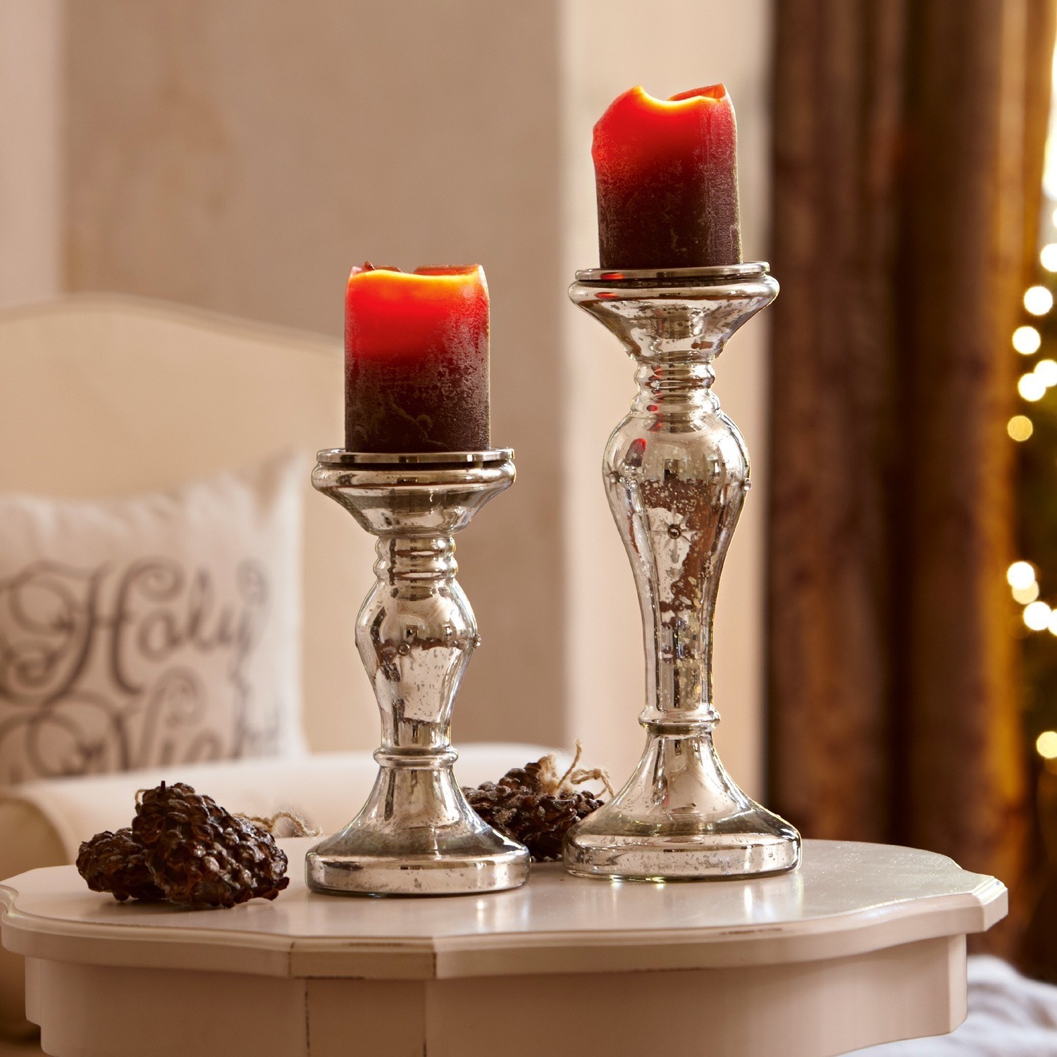 Lot de 2 bougeoirs Pauline