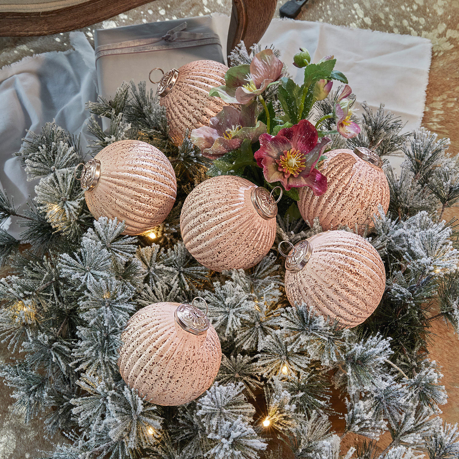 Lot de 6 boules de Noël Mane