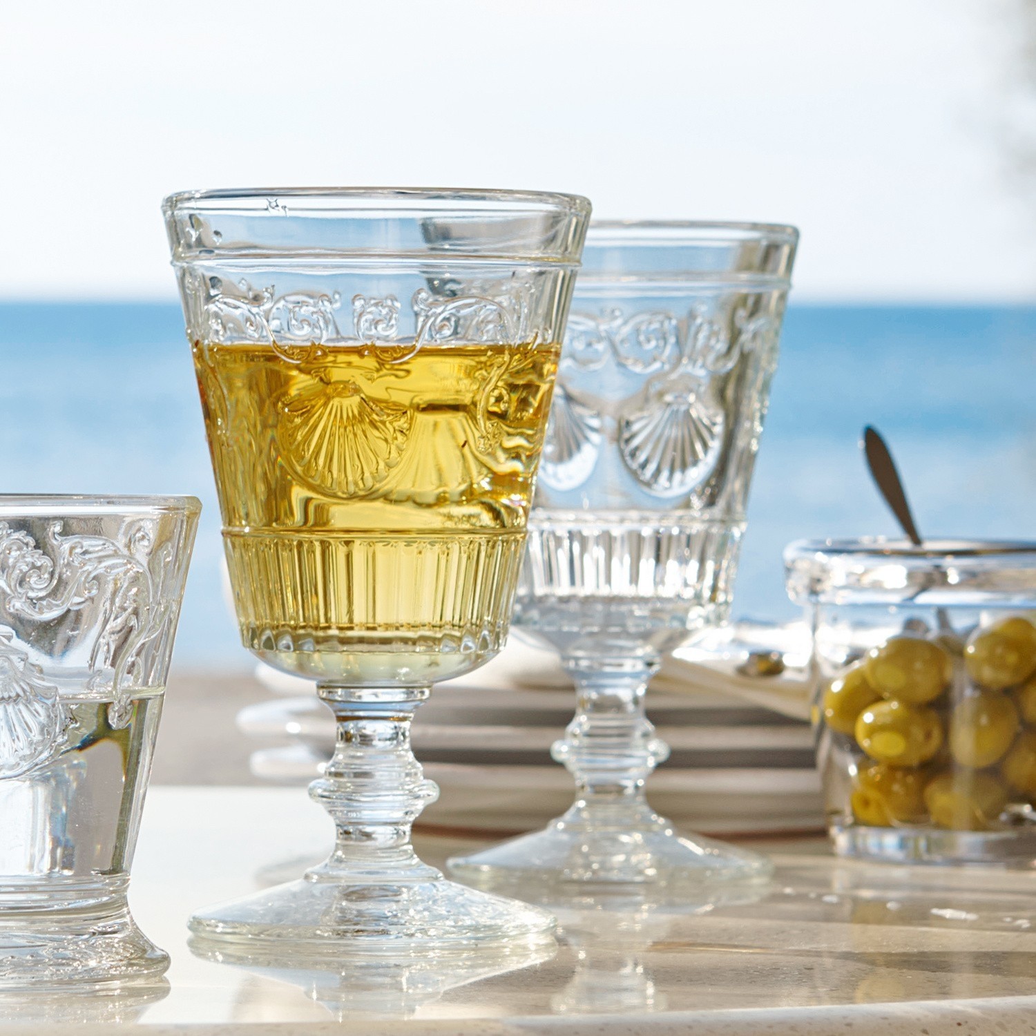 Lot de 6 verres à vin Beroille