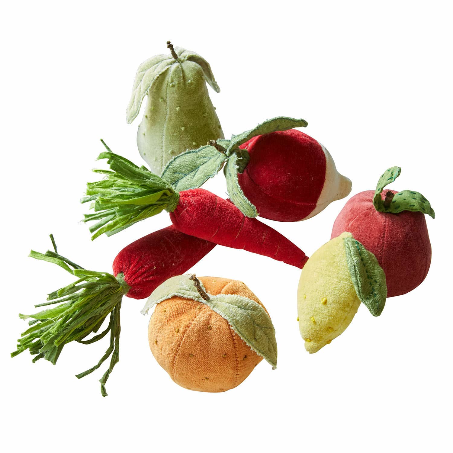 Fruits et légumes en tissu, 7 pièces Mivola