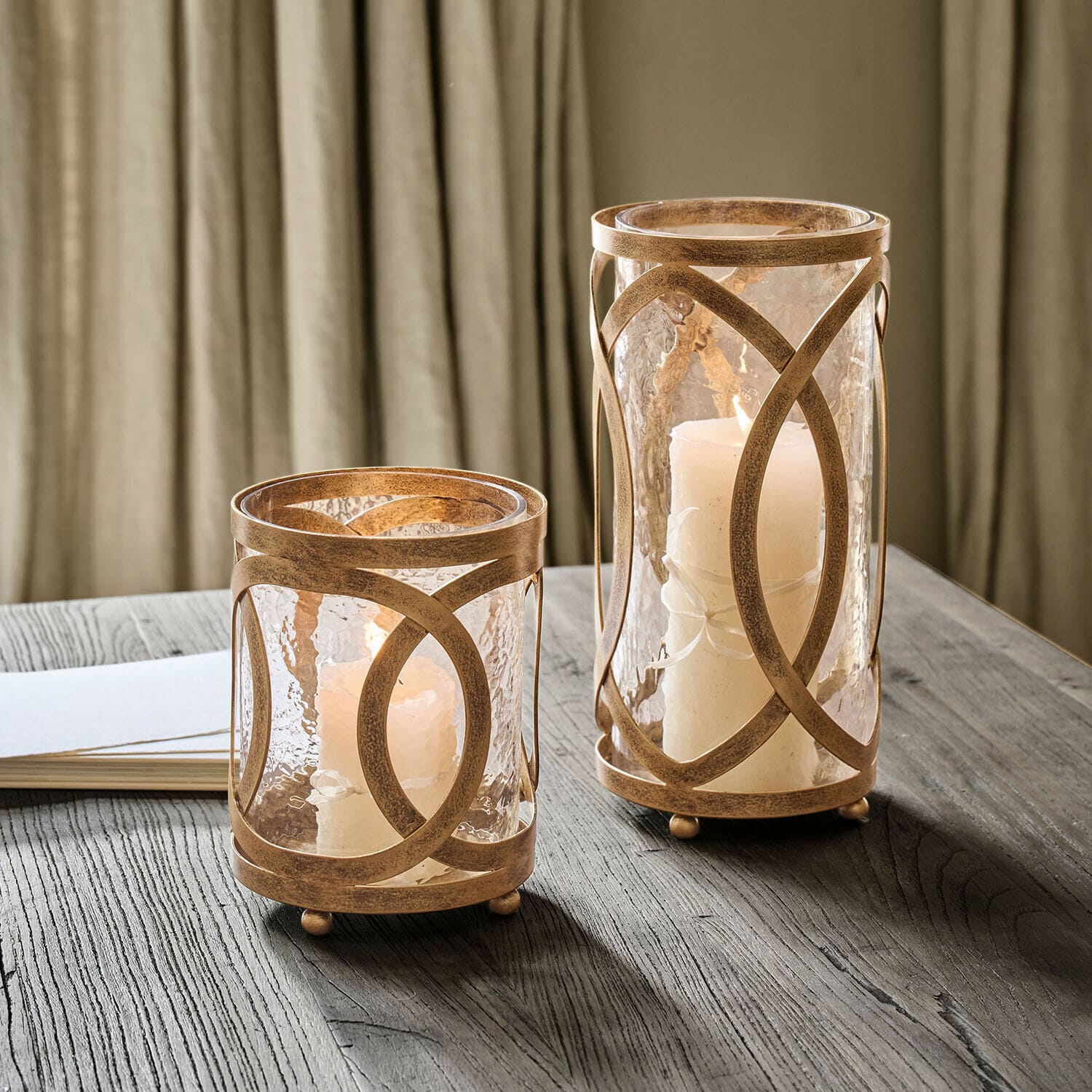 Lot de 2 photophores Verconi