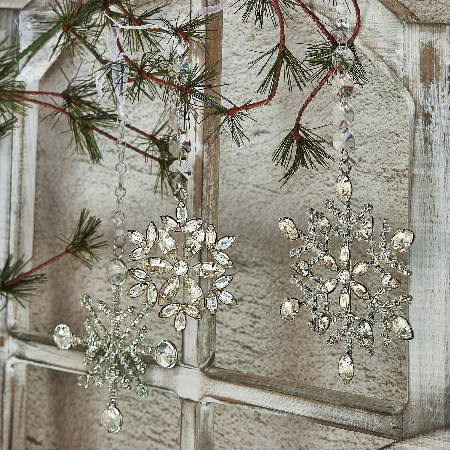 Lot de 3 décorations à suspendre Aleyna